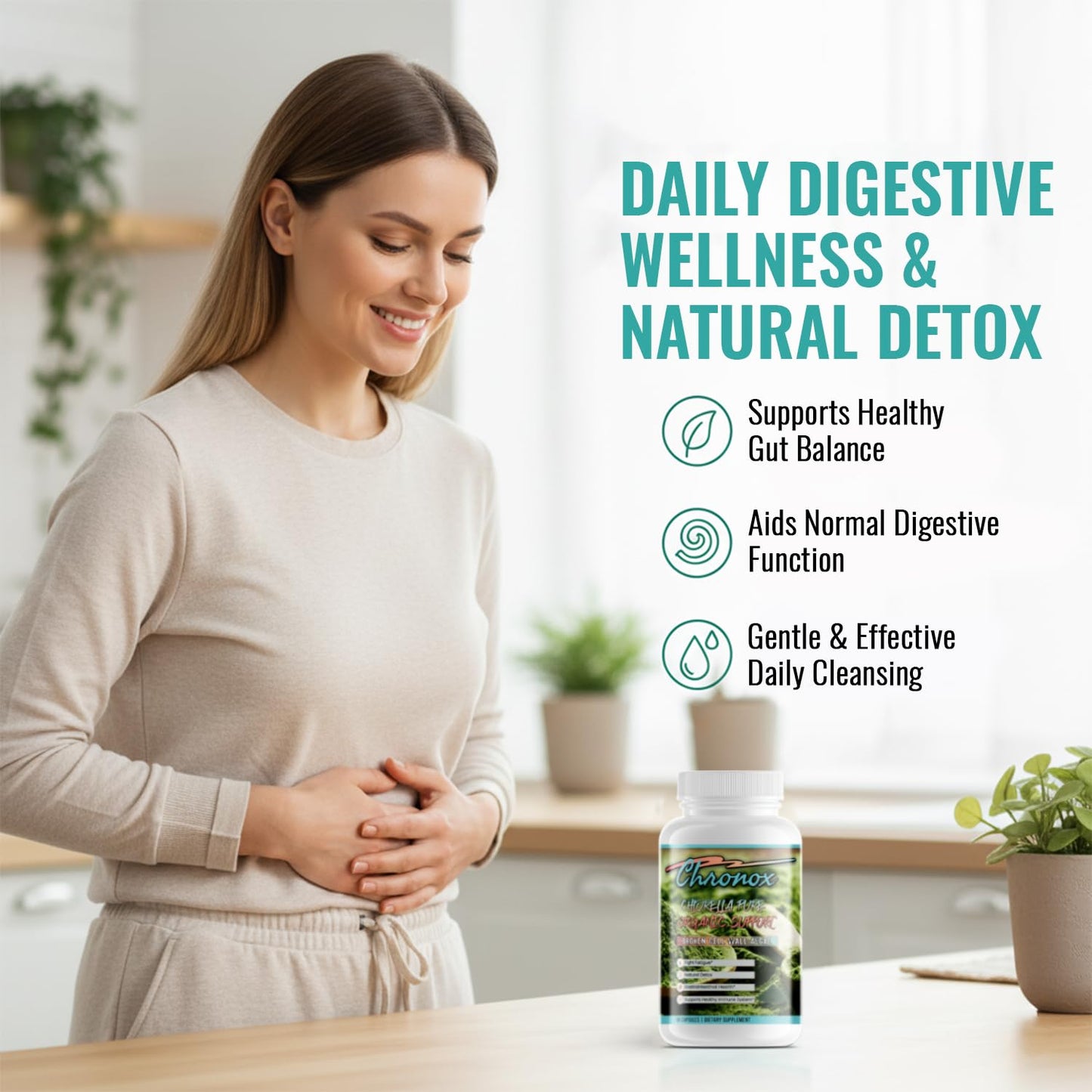 Chronox Chlorella Pure Organic Supplement for Everyday Use Capsule 60 Count
