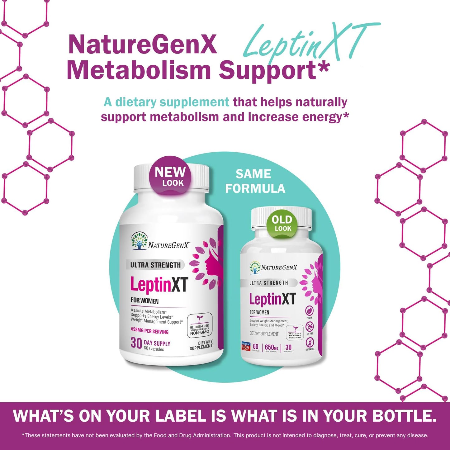 NatureGenX LeptinXT for Women – Weight Management with Green Coffee Bean, Garcinia & Green Tea Extract, 60 Capsules