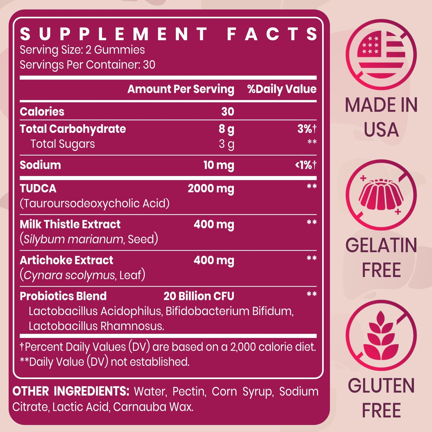 Vylarithonixa TUDCA Bile Salts Gummies, 60 Gummies