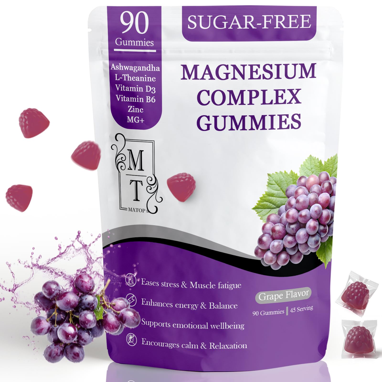MATOP Magnesium Complex for Women Gummies 90 Count