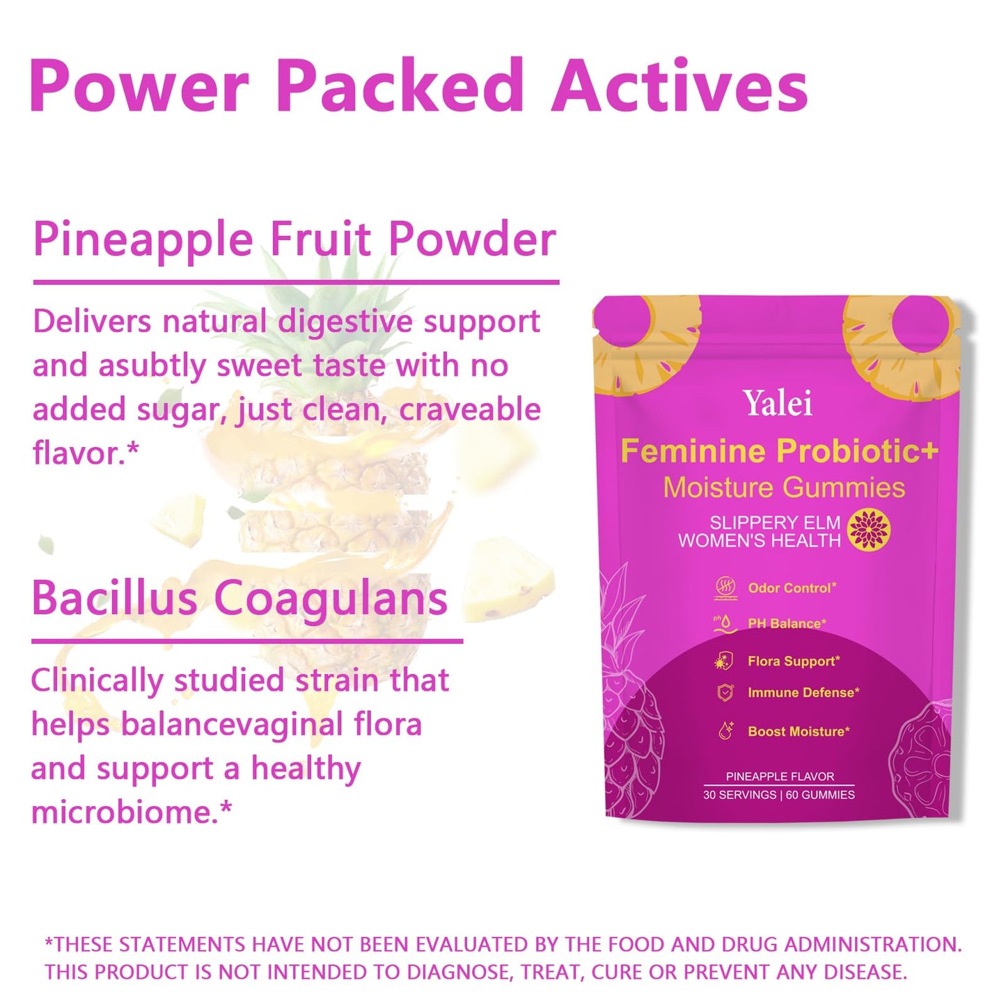 Yalei Slippery Kitty Probiotic Gummy 60 Count