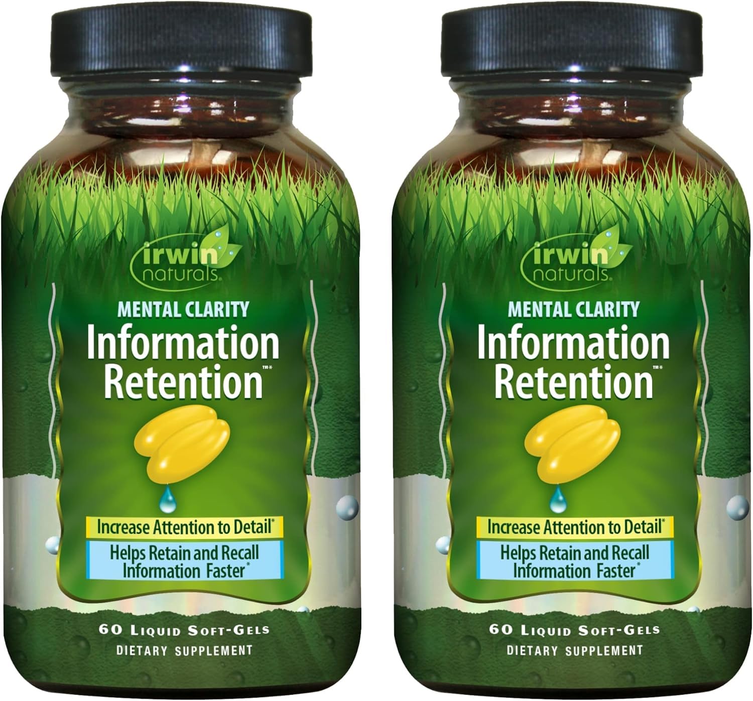 Irwin Naturals Mental Clarity Information Retention 60 Liquid Soft-Gels 2-Pack