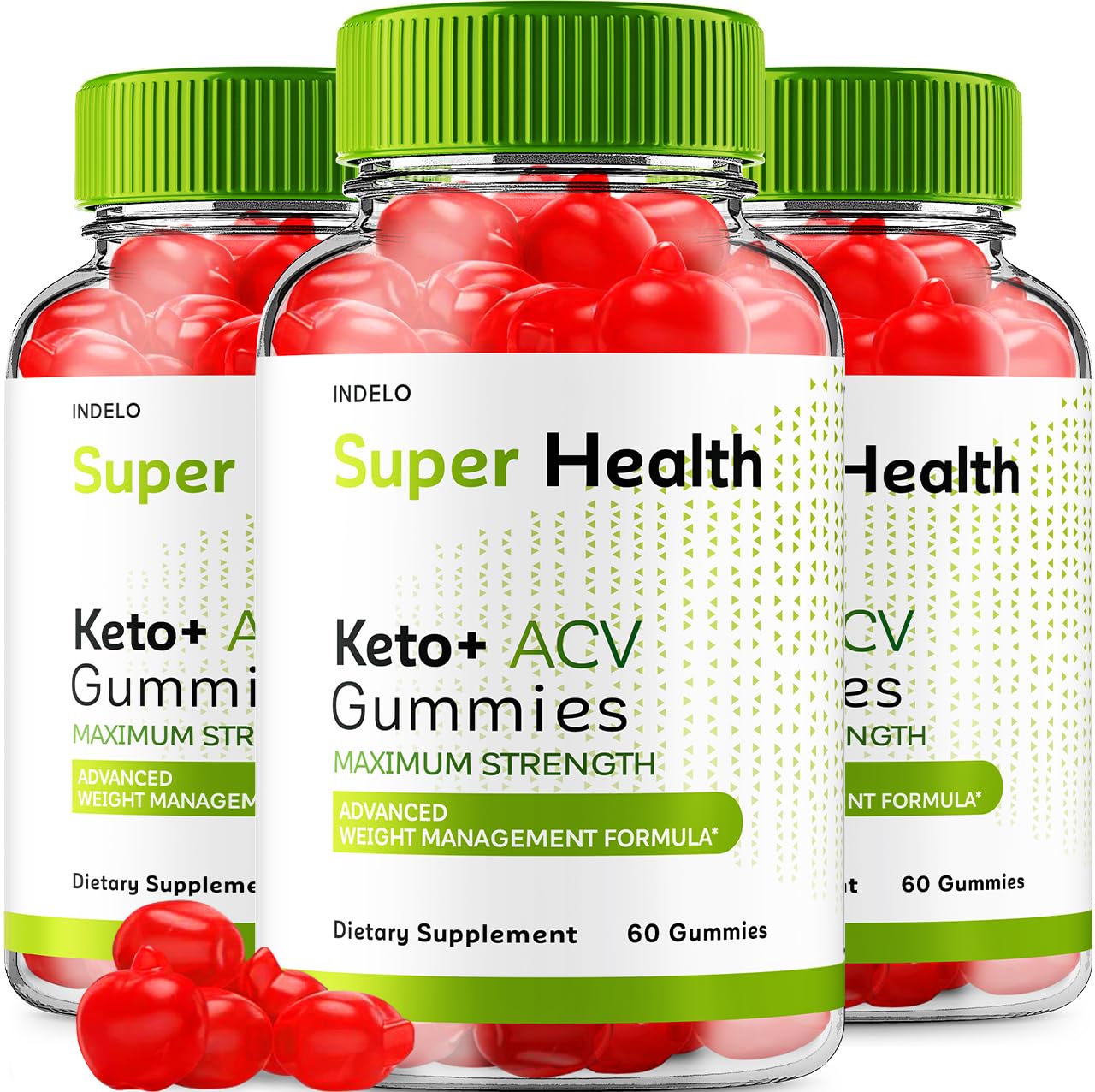 Indelo Super Health Keto ACV Gummies, 180 Gummies