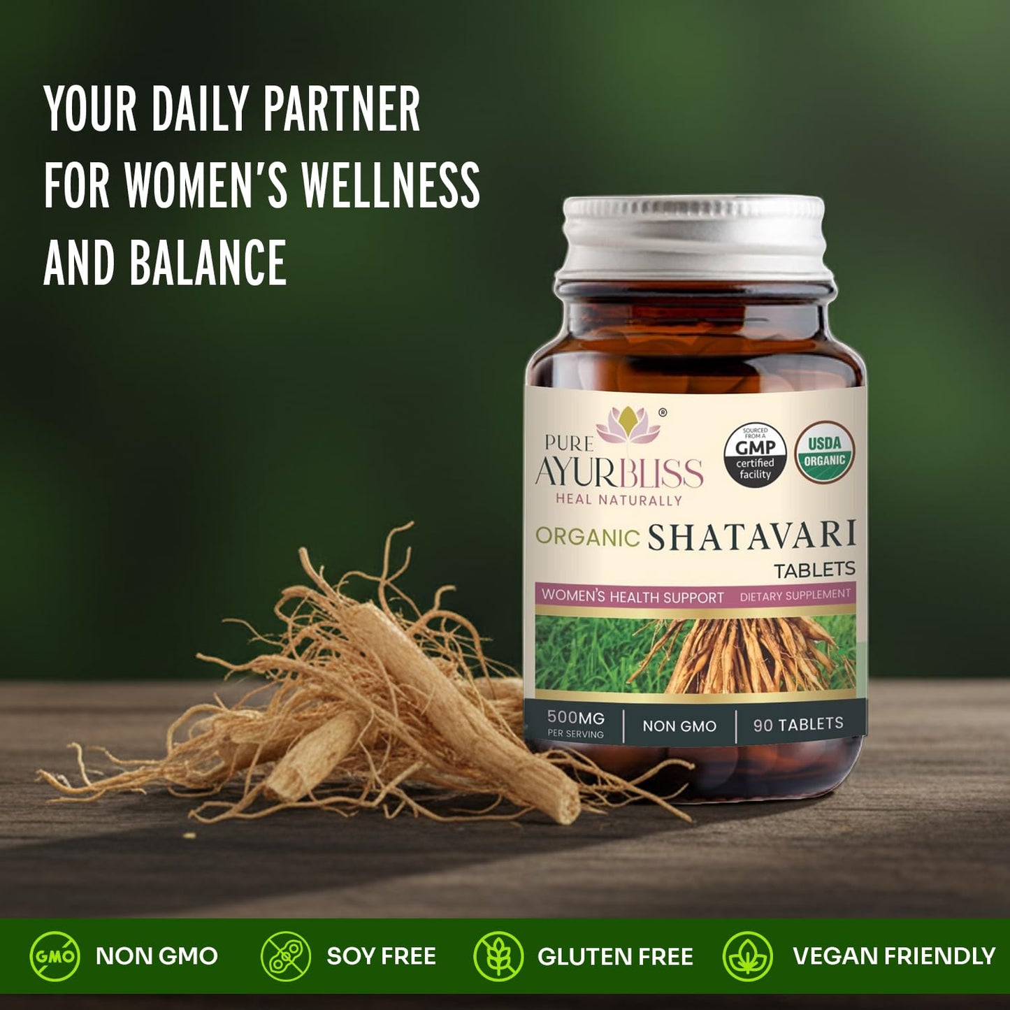 PureAyurbliss Shatavari Tablet 90 Count