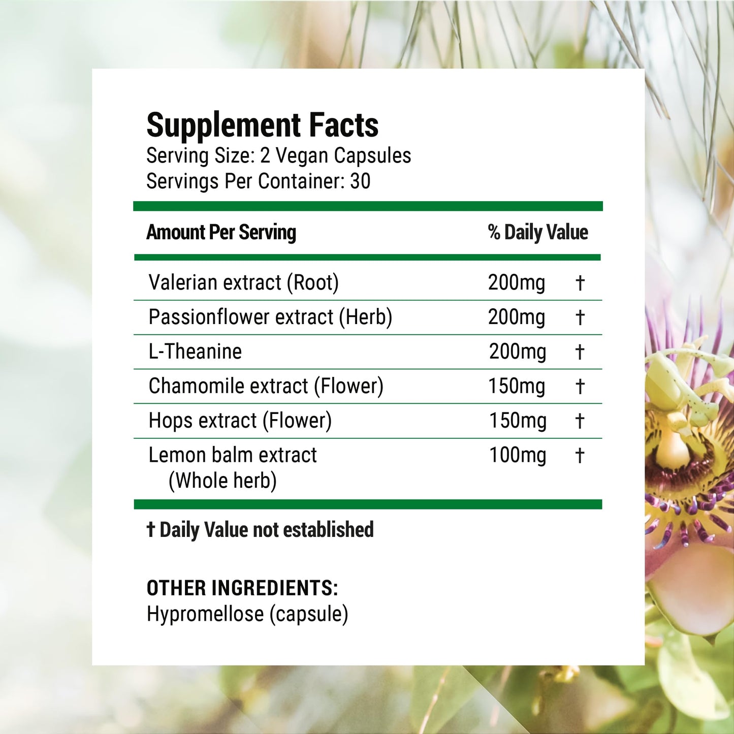 Nested Naturals Luna Melatonin-Free Non-Habit Forming Herbal Sleep Supplement with Chamomile, Valerian, L-Theanine, 120 Capsules
