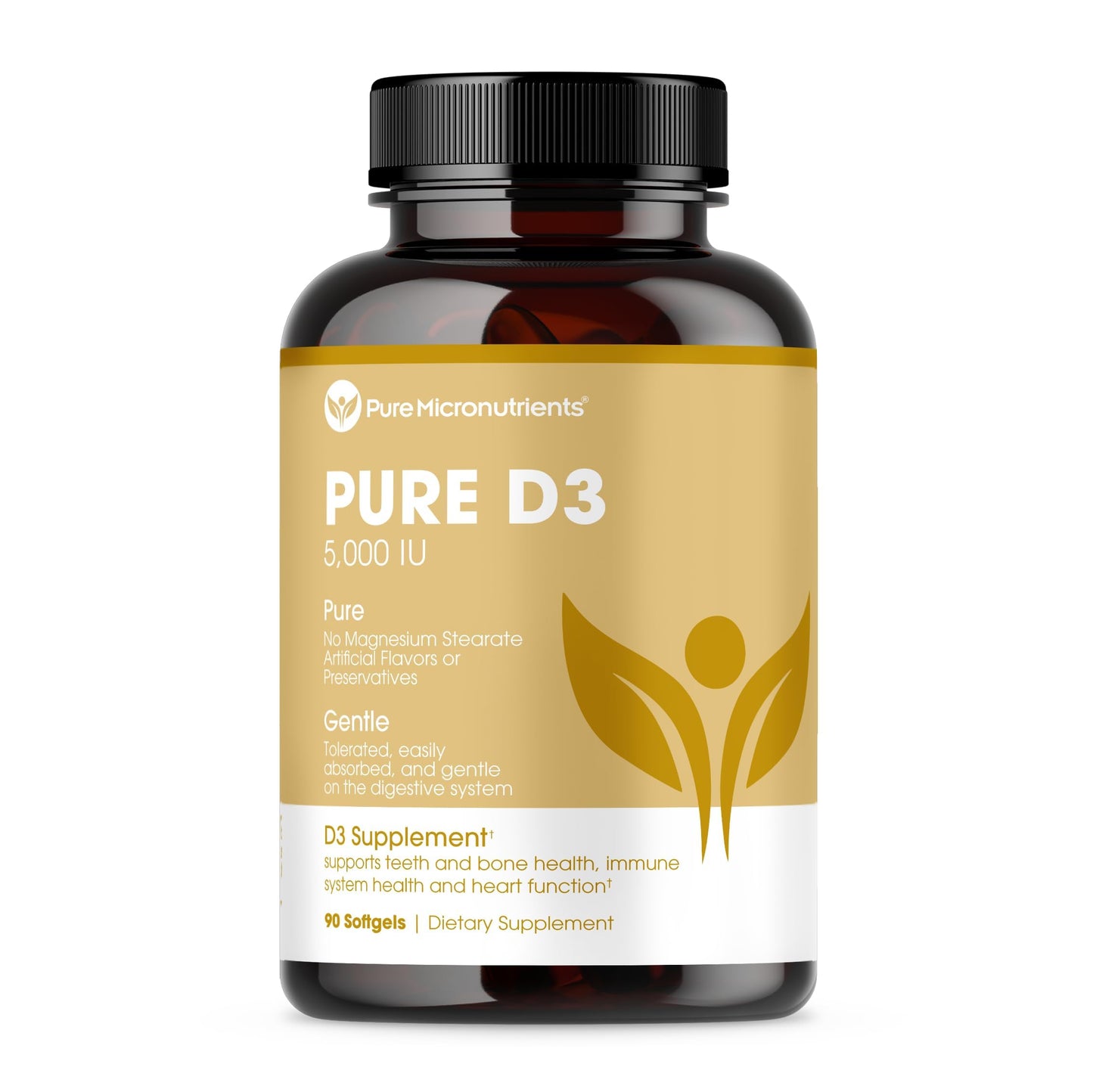 Pure Micronutrients Pure D3 Vitamin D3 5000 IU Softgels 90