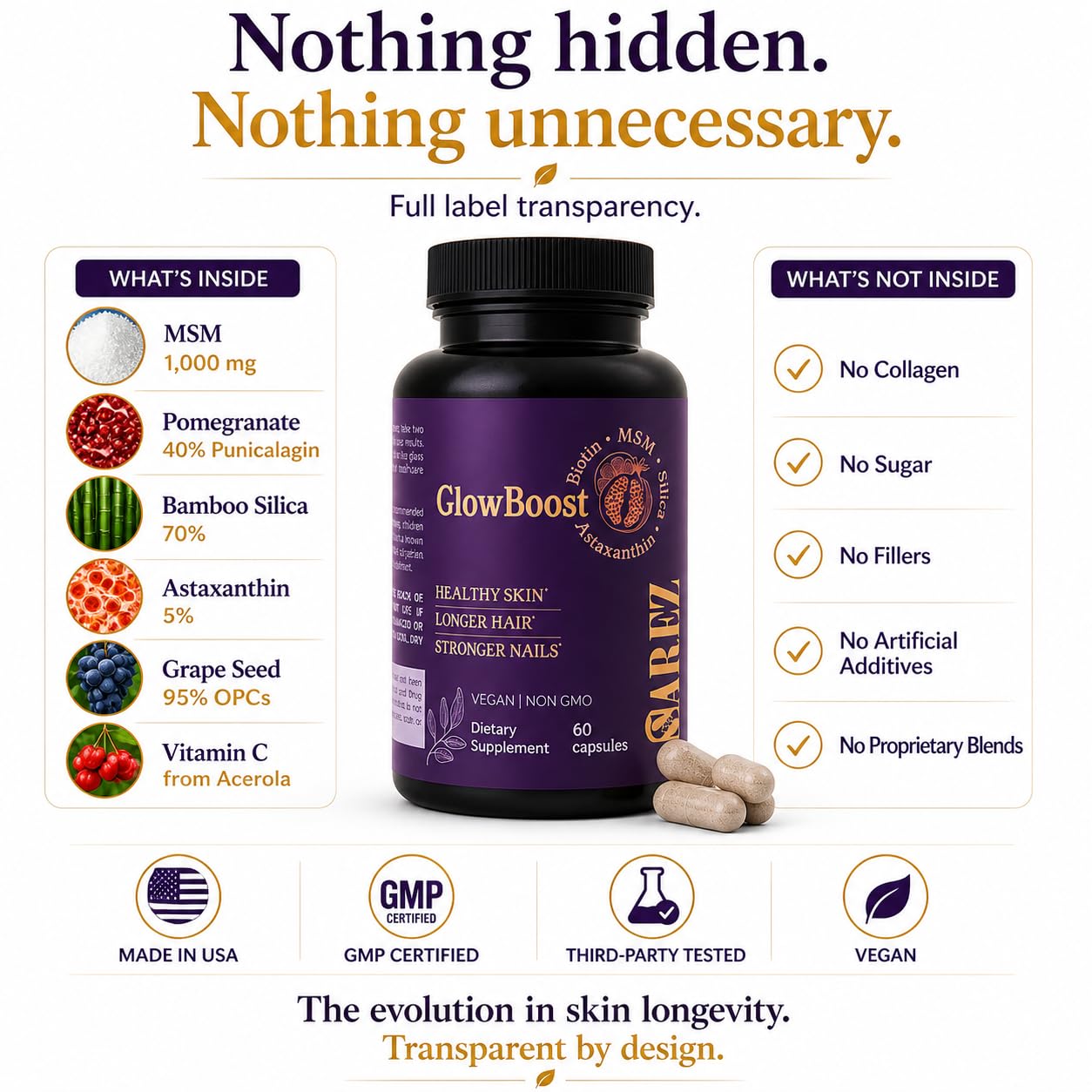 Sarez Skin Longevity Complex 60 Capsules