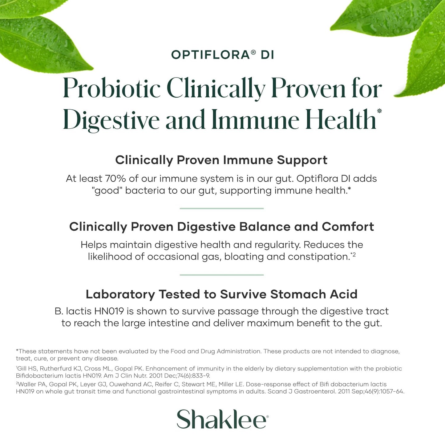 Shaklee Optiflora DI Probiotic 10 Billion CFUs Capsule, 30 Capsules