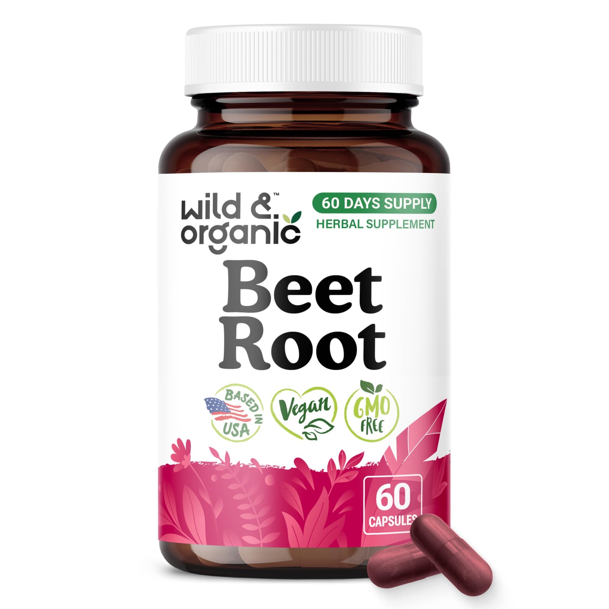Wild & Organic Beet Root Capsules 60 Count