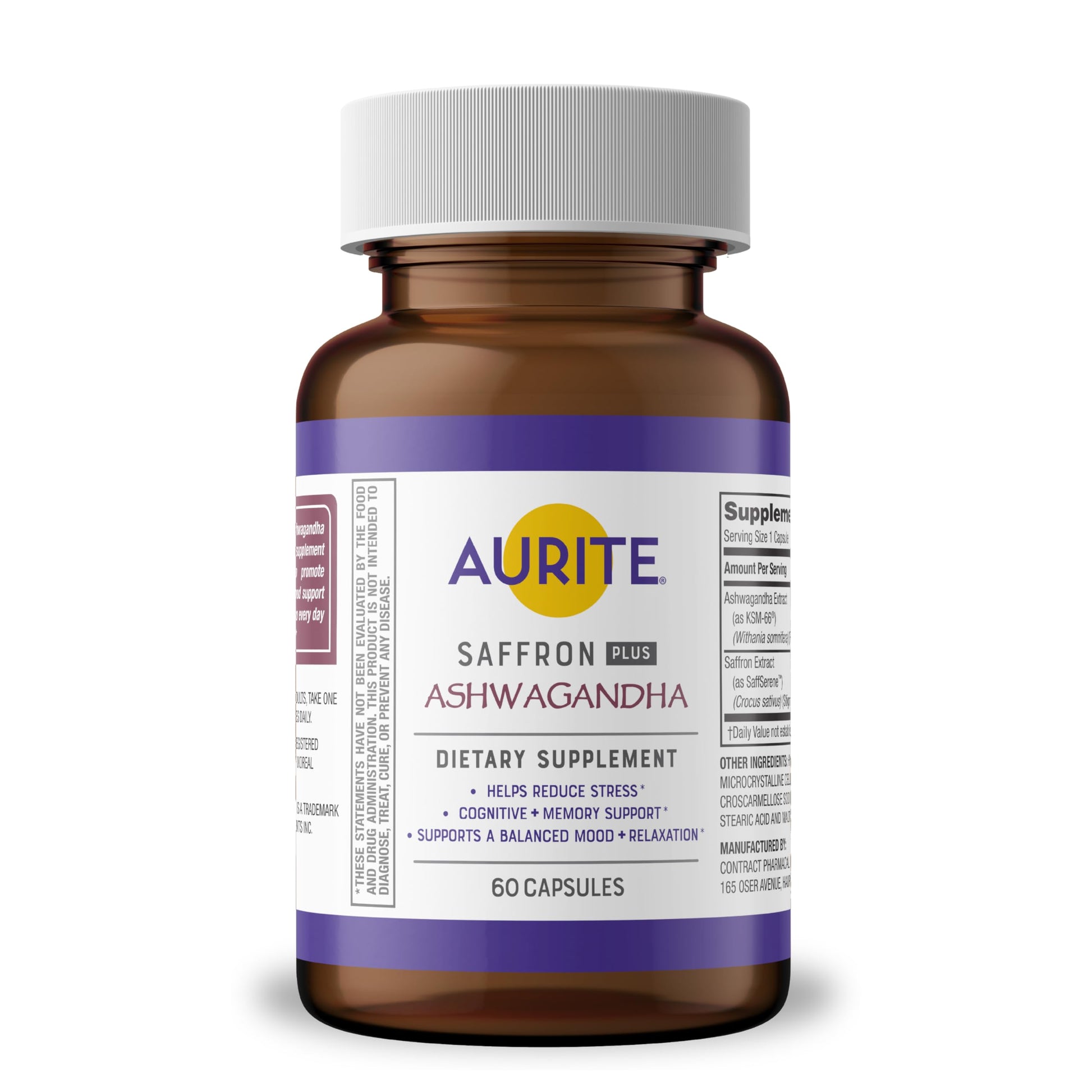 Aurite Saffron Supplement Capsule 60 Count