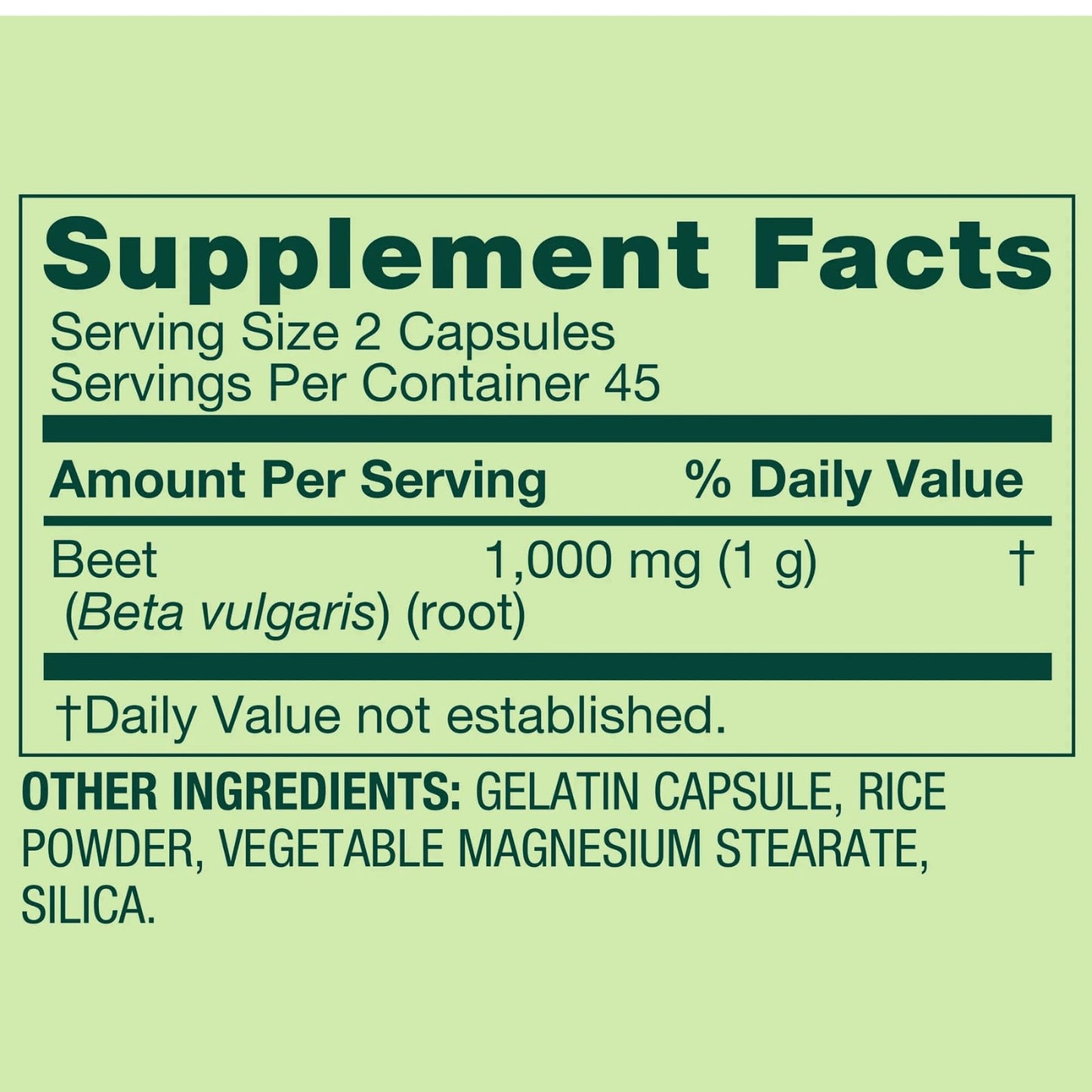 Generic Beet Root Dietary Supplement Capsule, 90 Count