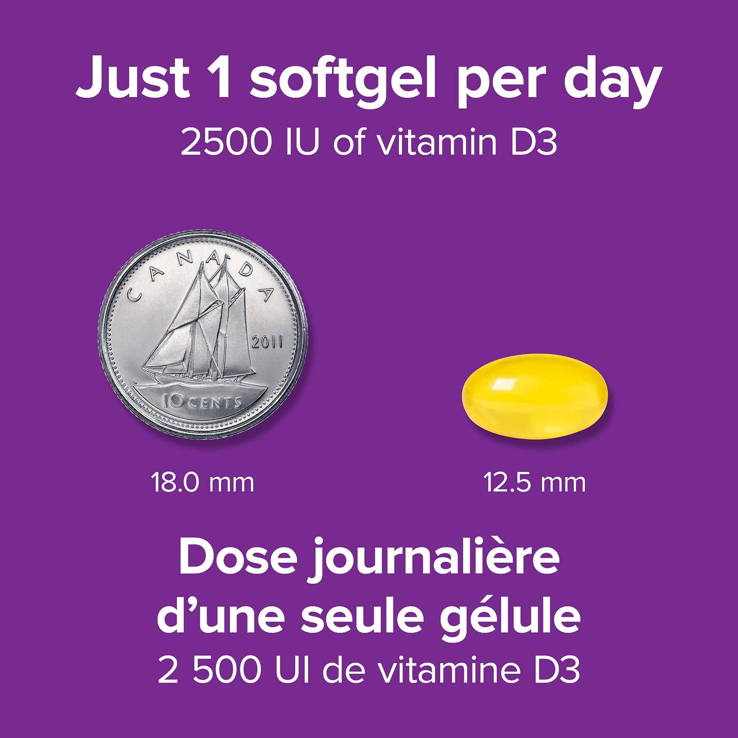 Webber Naturals Vitamin D3 Extra Strength 2,500 IU Softgels, 140