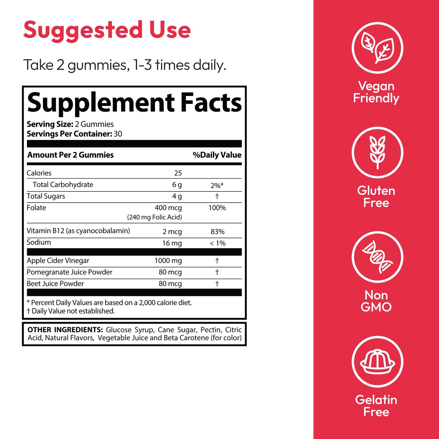 Justified Laboratories Keto Rush Keto ACV Gummies 60 Count