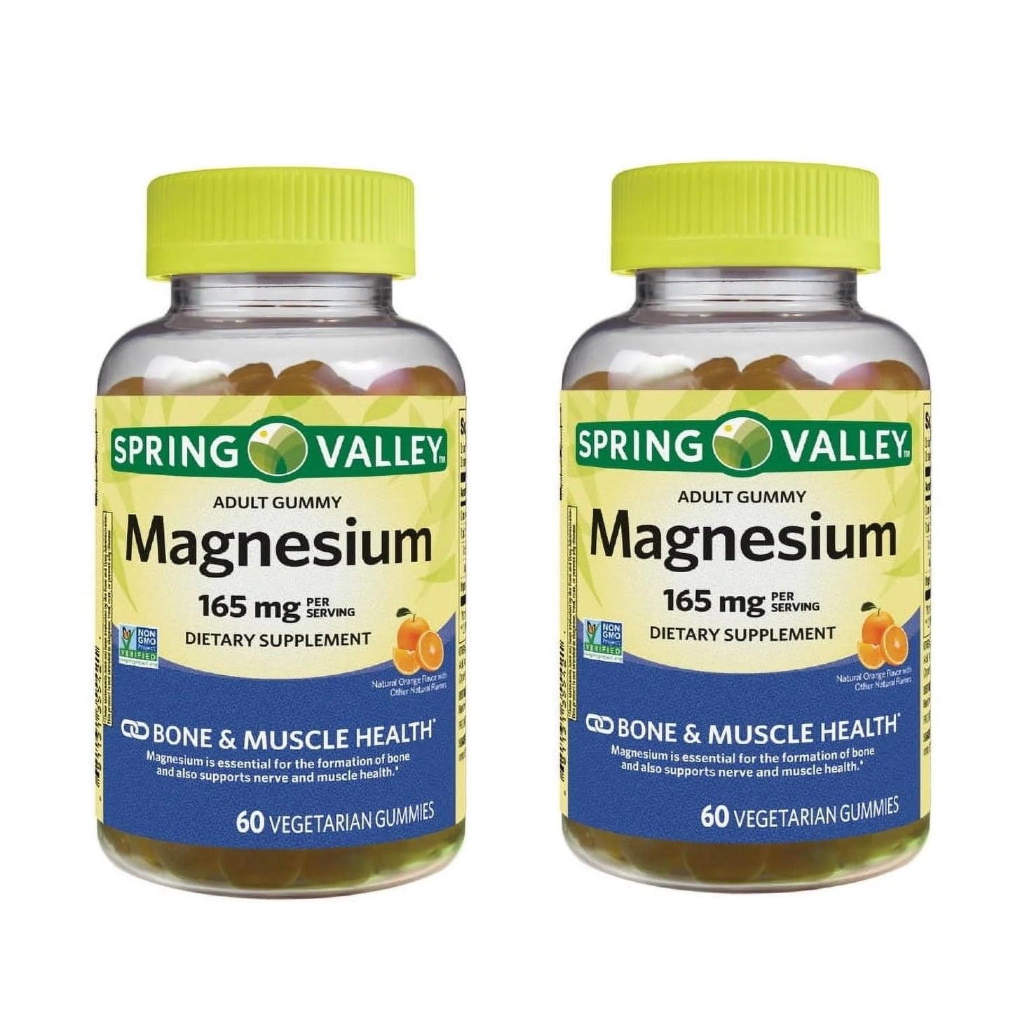 Unique Bundle Store Magnesium Citrate Gummies 165mg, 120 Gummies (Pack of 2)