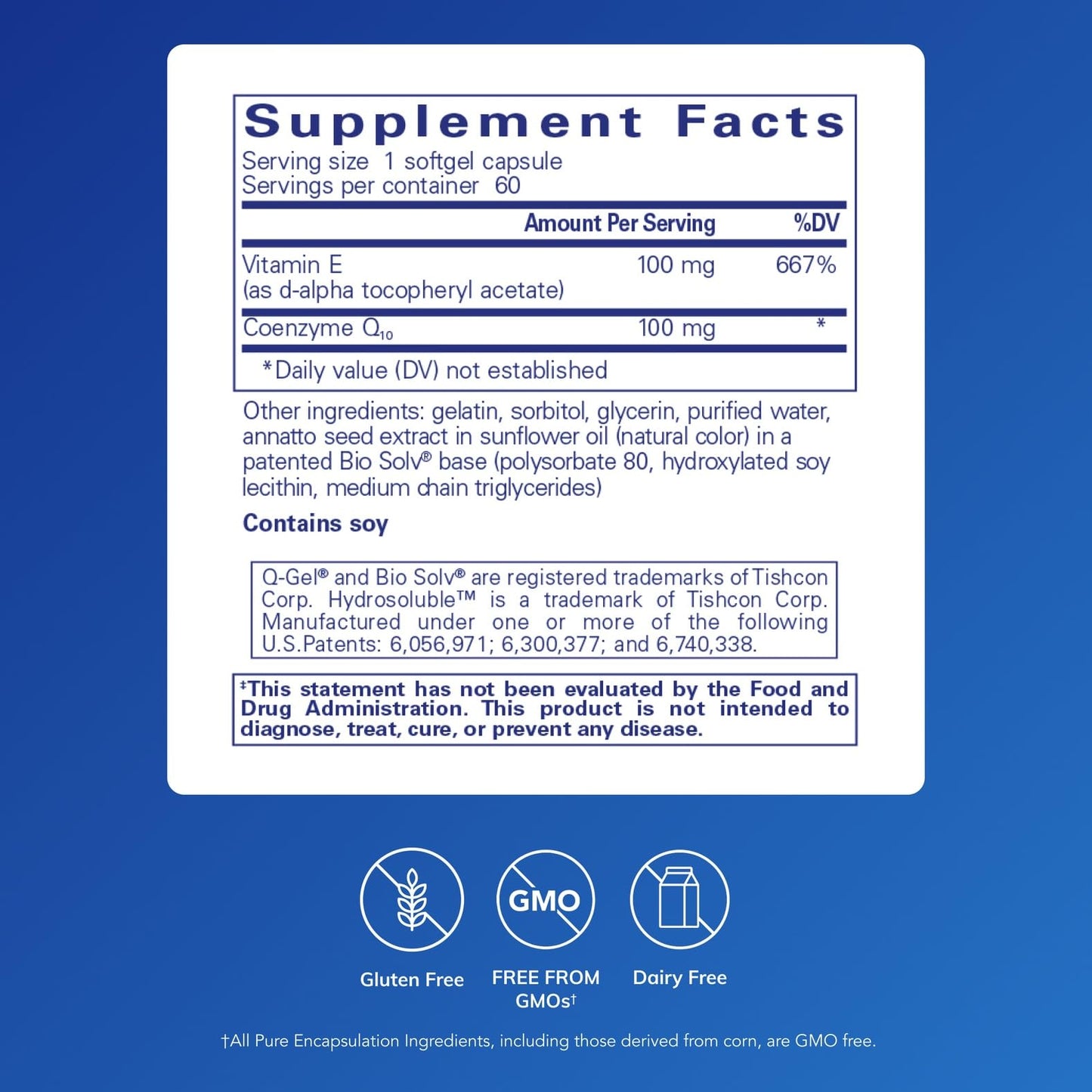 Pure Encapsulations Q-Gel 100 Softgels 60 Count