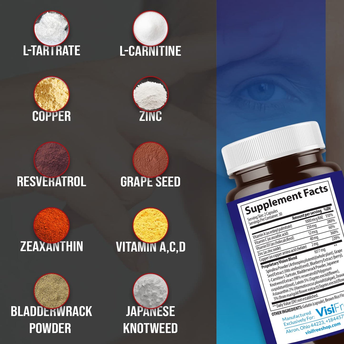 VisiFree Eye Health Capsules, 1 Count