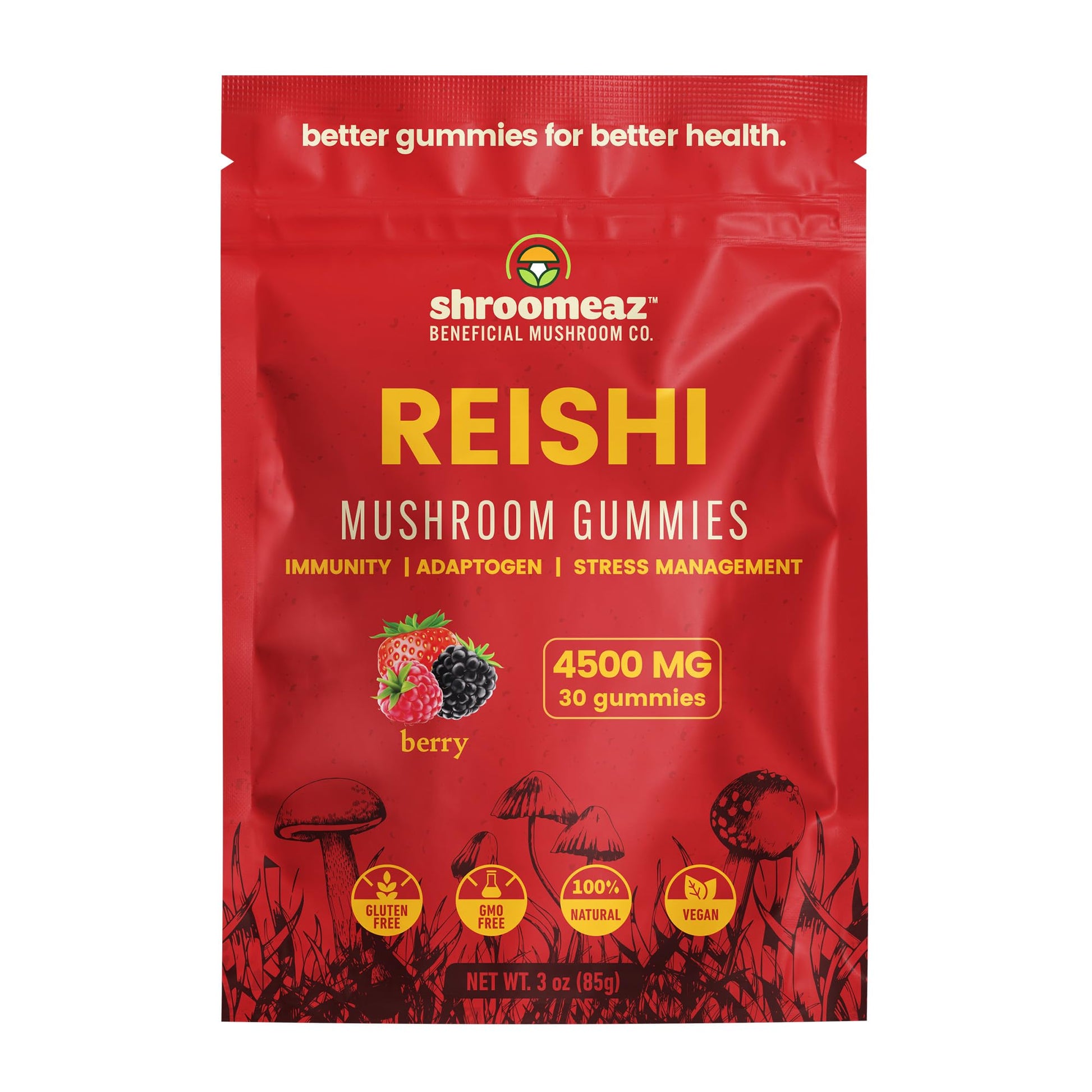 Xero Picks Shroomeaz Beneficial Mushroom Gummies (Reishi), 30 Count