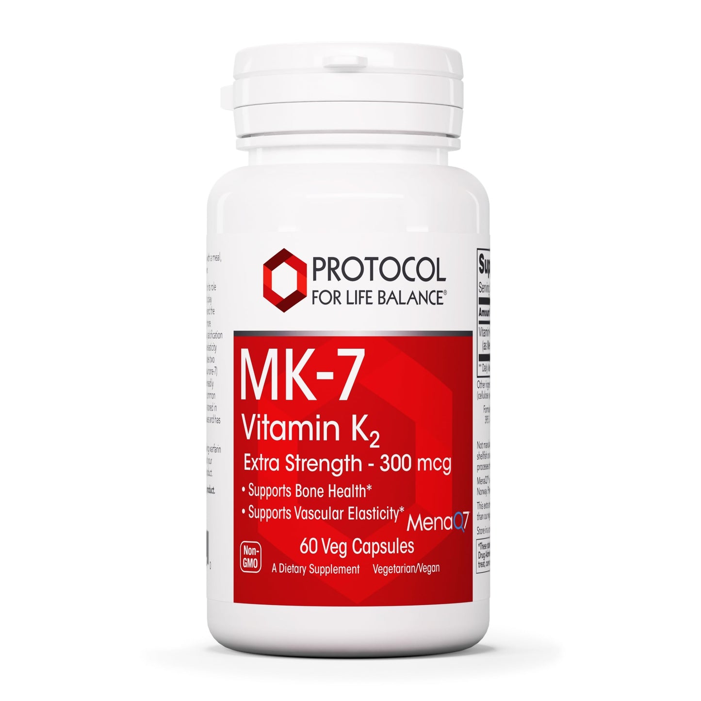 Protocol for Life Balance MK-7 Vitamin K2 300mcg Capsule, 60 Veg Capsules