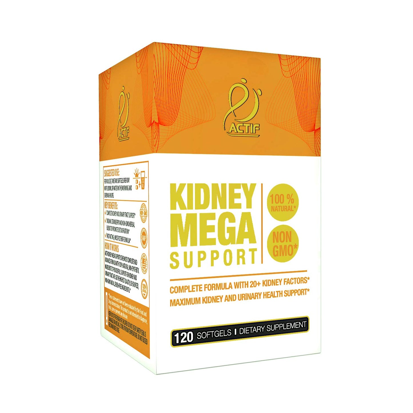 ACTIF Kidney Mega Support Softgels 120 Count