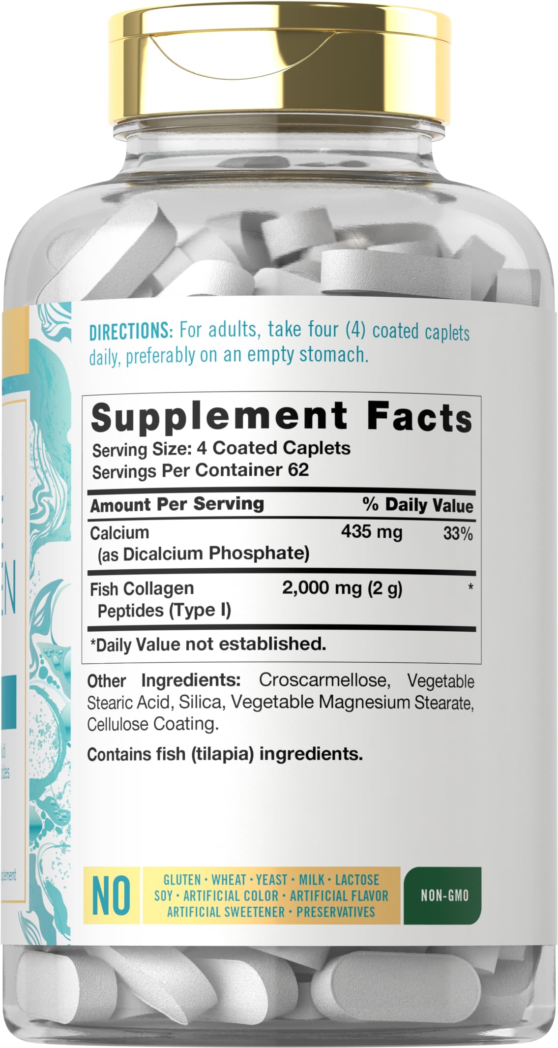 Carlyle Marine Collagen for Hair Skin and Nails Caplets 250 Count