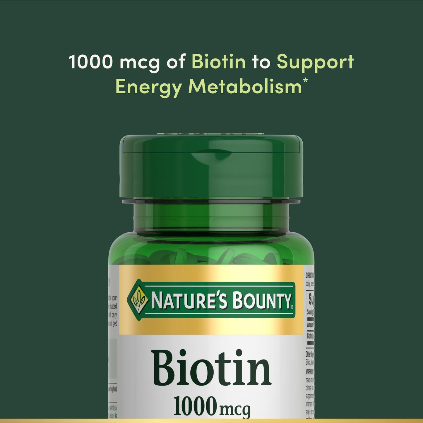 Nature's Bounty Biotin Tablet, 100 Tablets