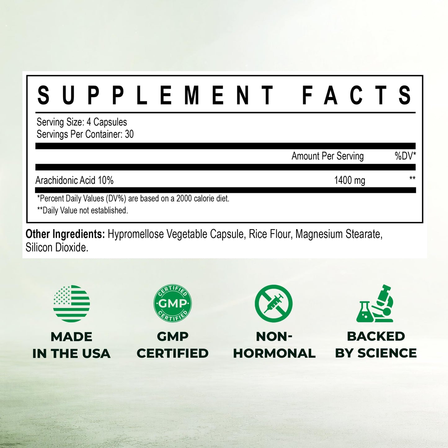 Enhanced Arachidonic Acid Supplement Capsule 120 Count