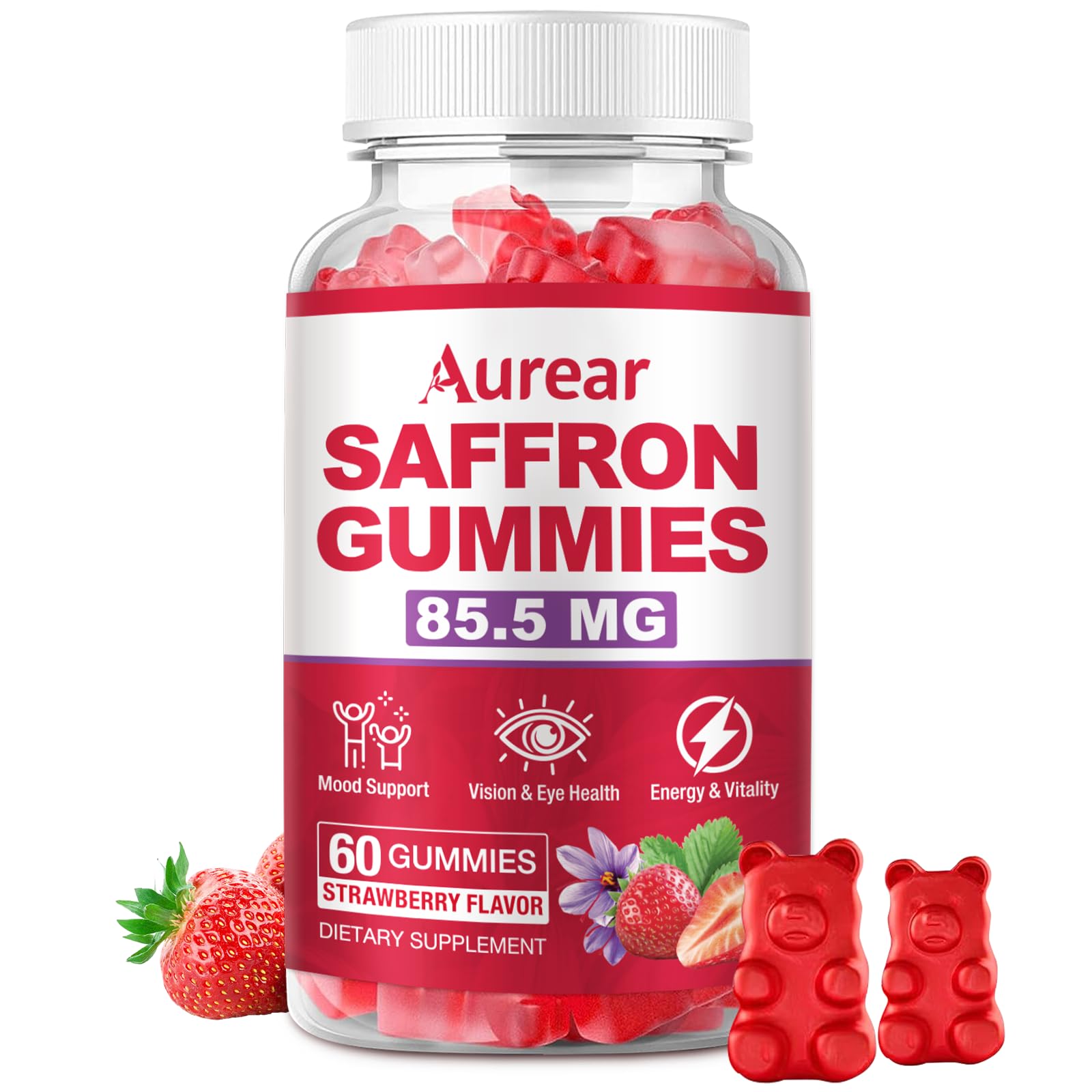 Aurear Saffron Gummies 60 Count
