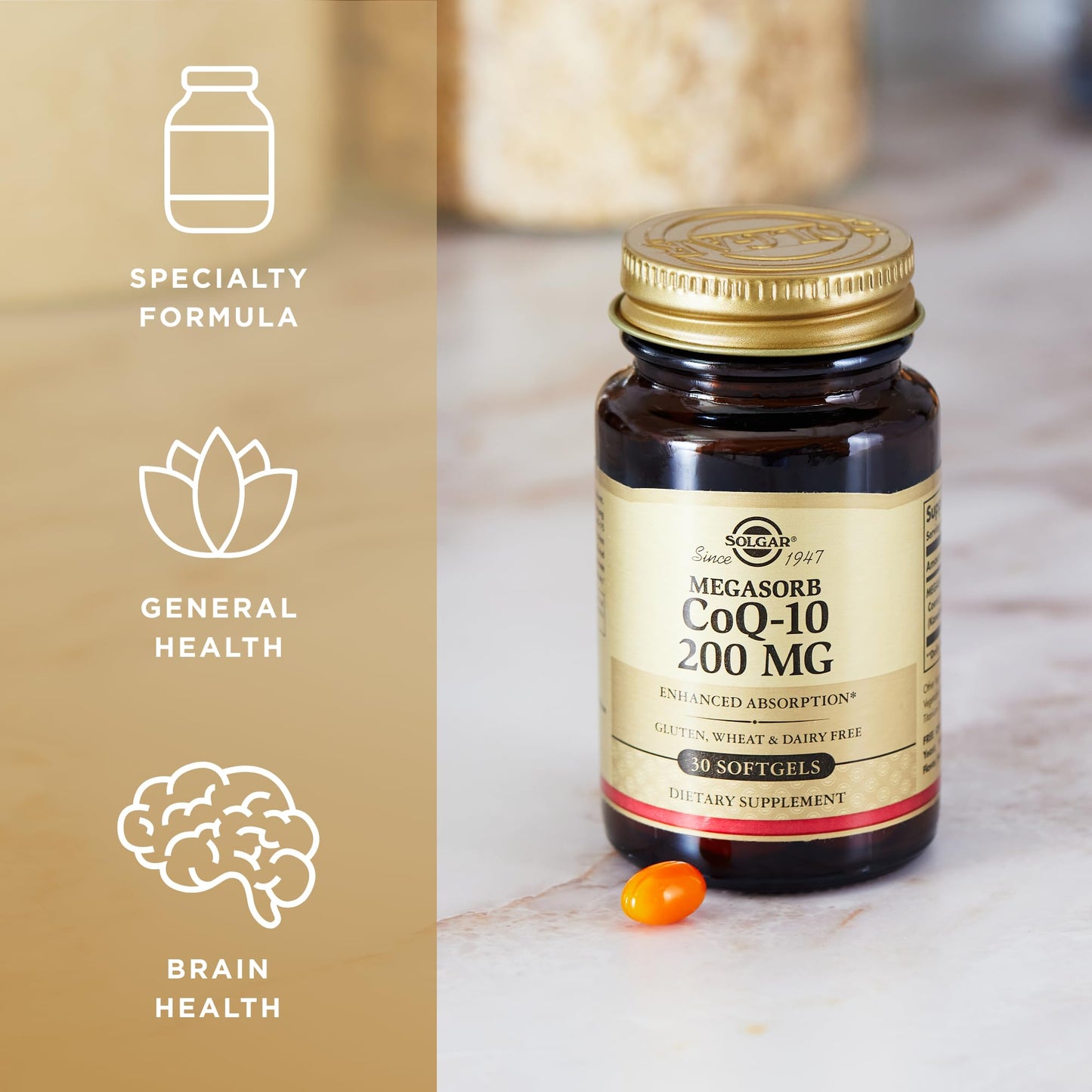 Solgar Megasorb CoQ-10 200 mg Softgel, 30 Softgels