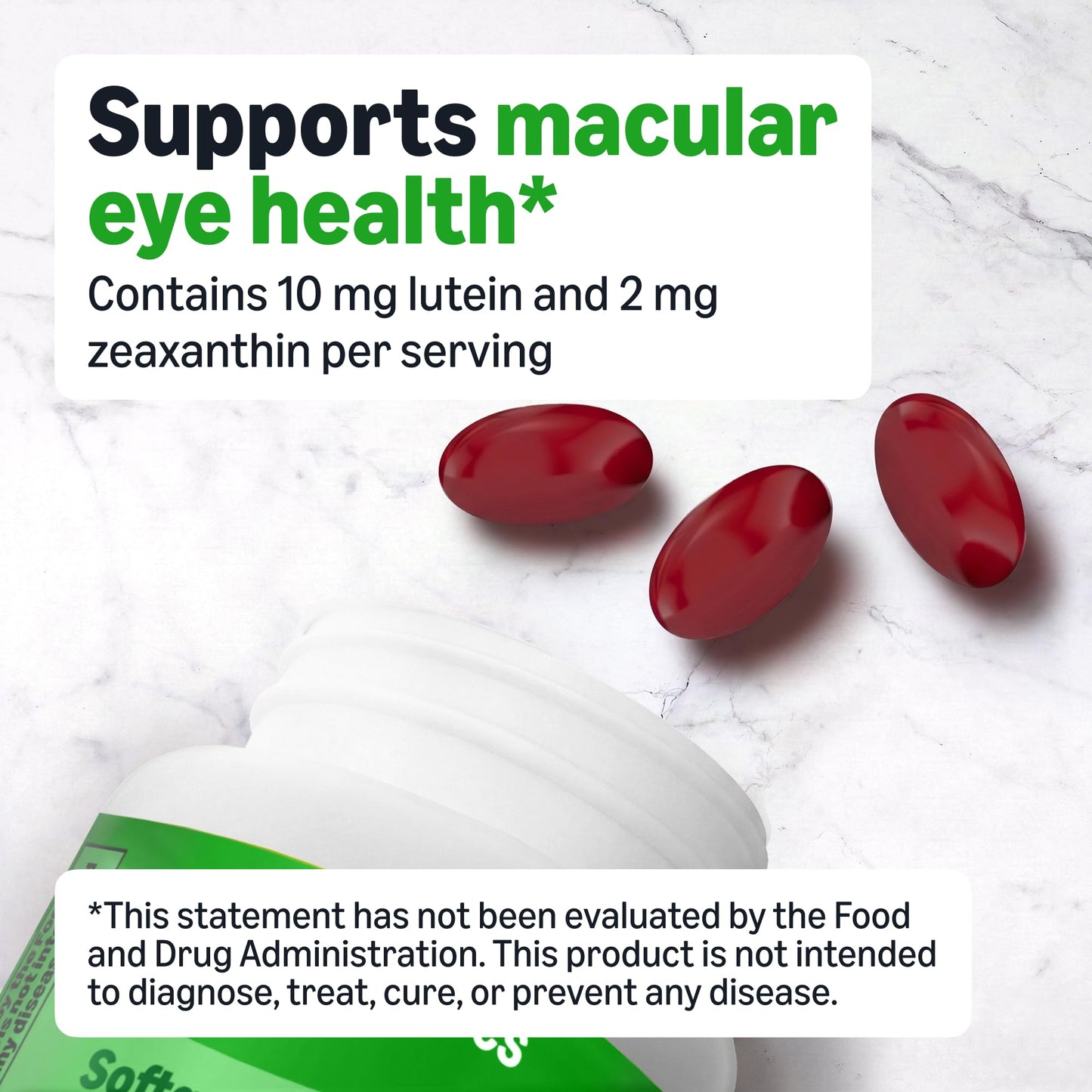 Amazon Basics Eye Vitamin and Mineral Supplement AREDS 2 Formula with Lutein & Zeaxanthin Softgels, 120 Softgels