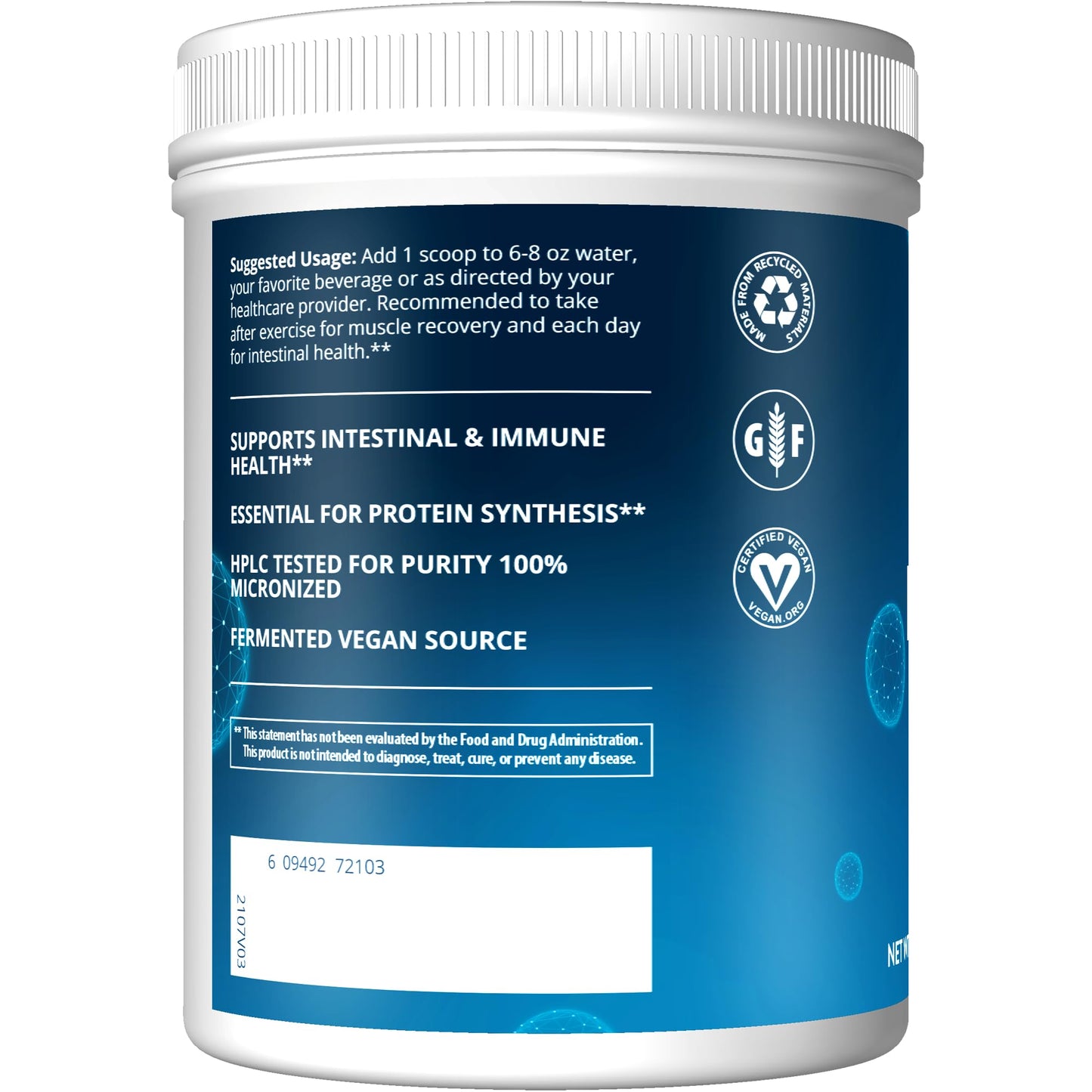 MRM L-Glutamine Powder, 2.2 Pound