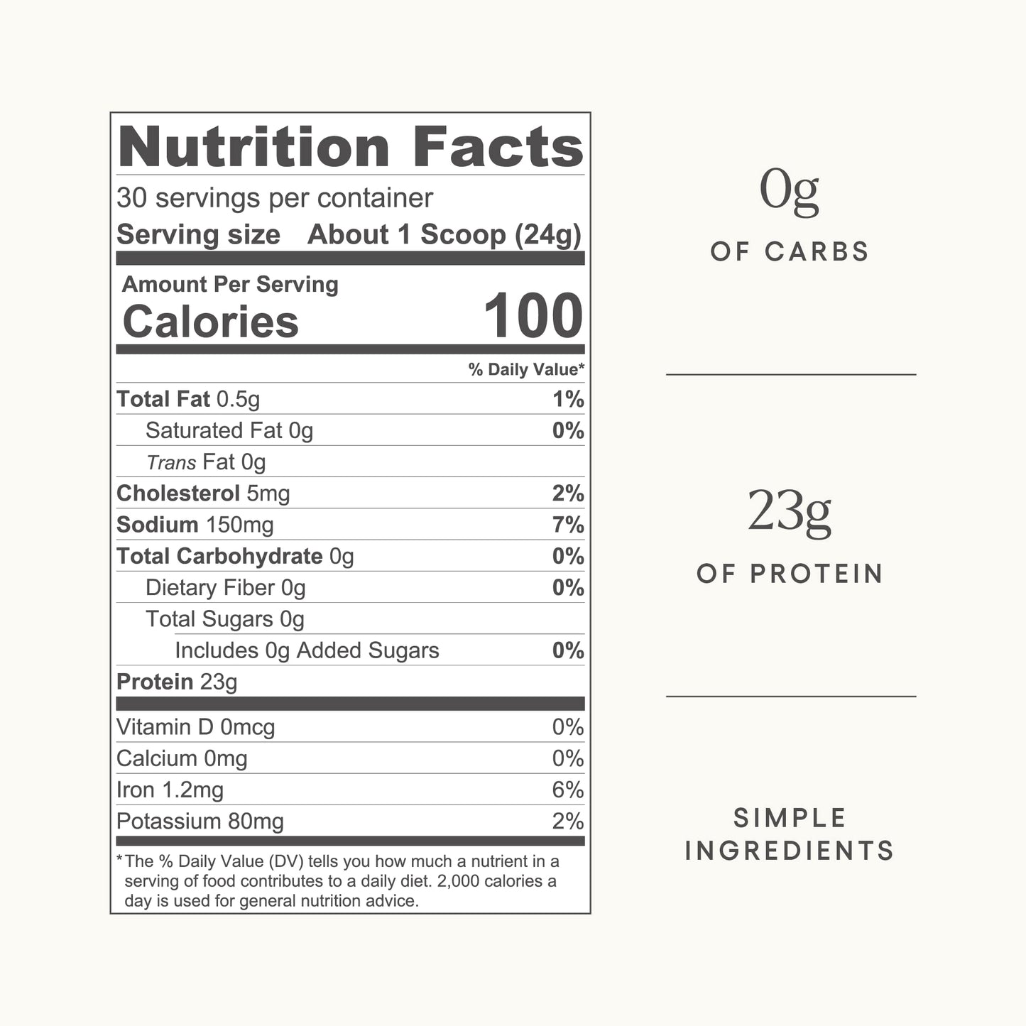 Be Well by Kelly LeVeque Unflavored Grass-Fed Beef Protein Powder