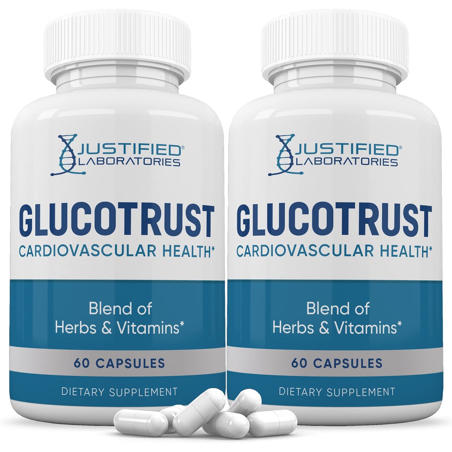 Justified Laboratories Glucotrust Advanced Formula 688MG Supplement Capsules 120 Capsules