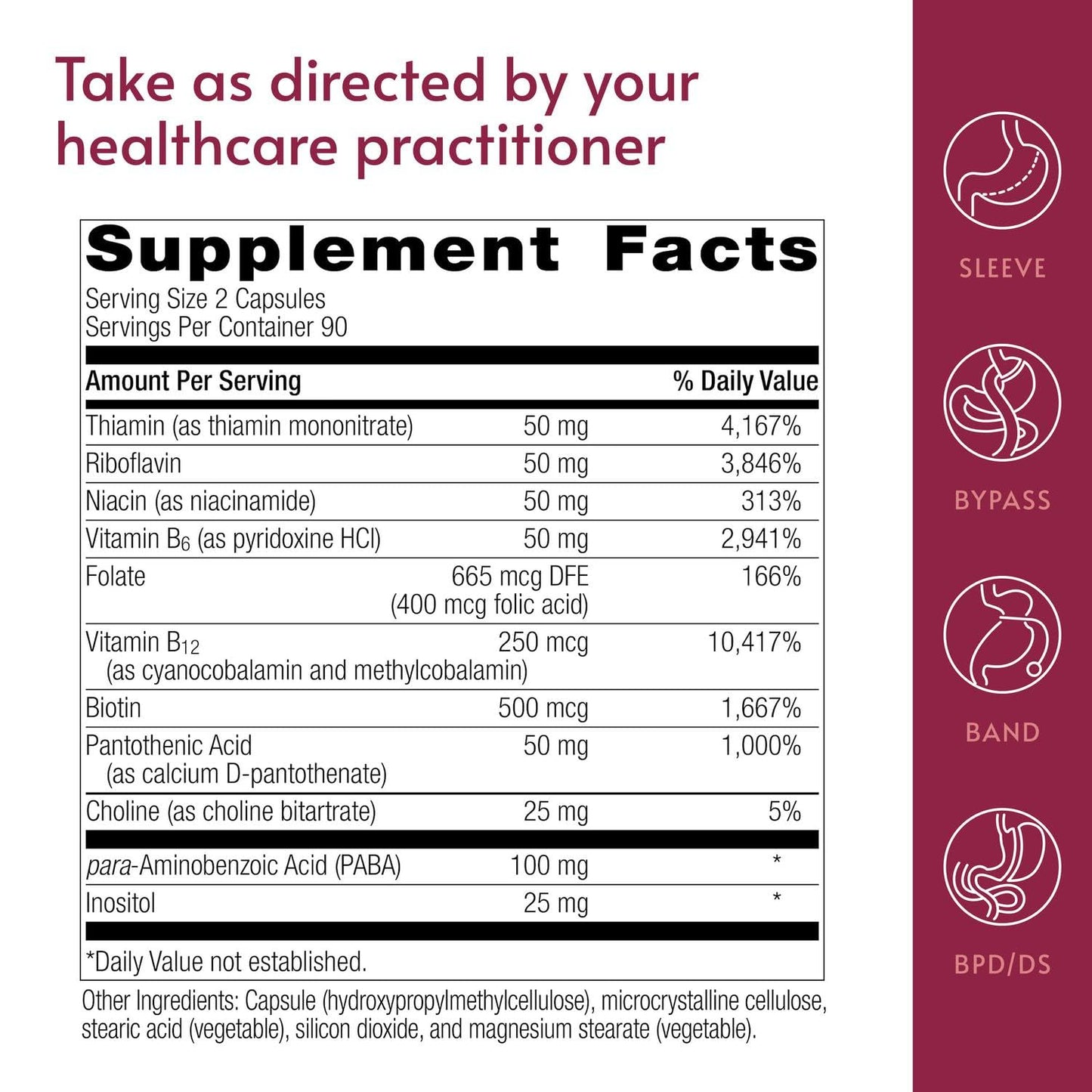 Bariatric Advantage B-50 Complex 180 Capsules