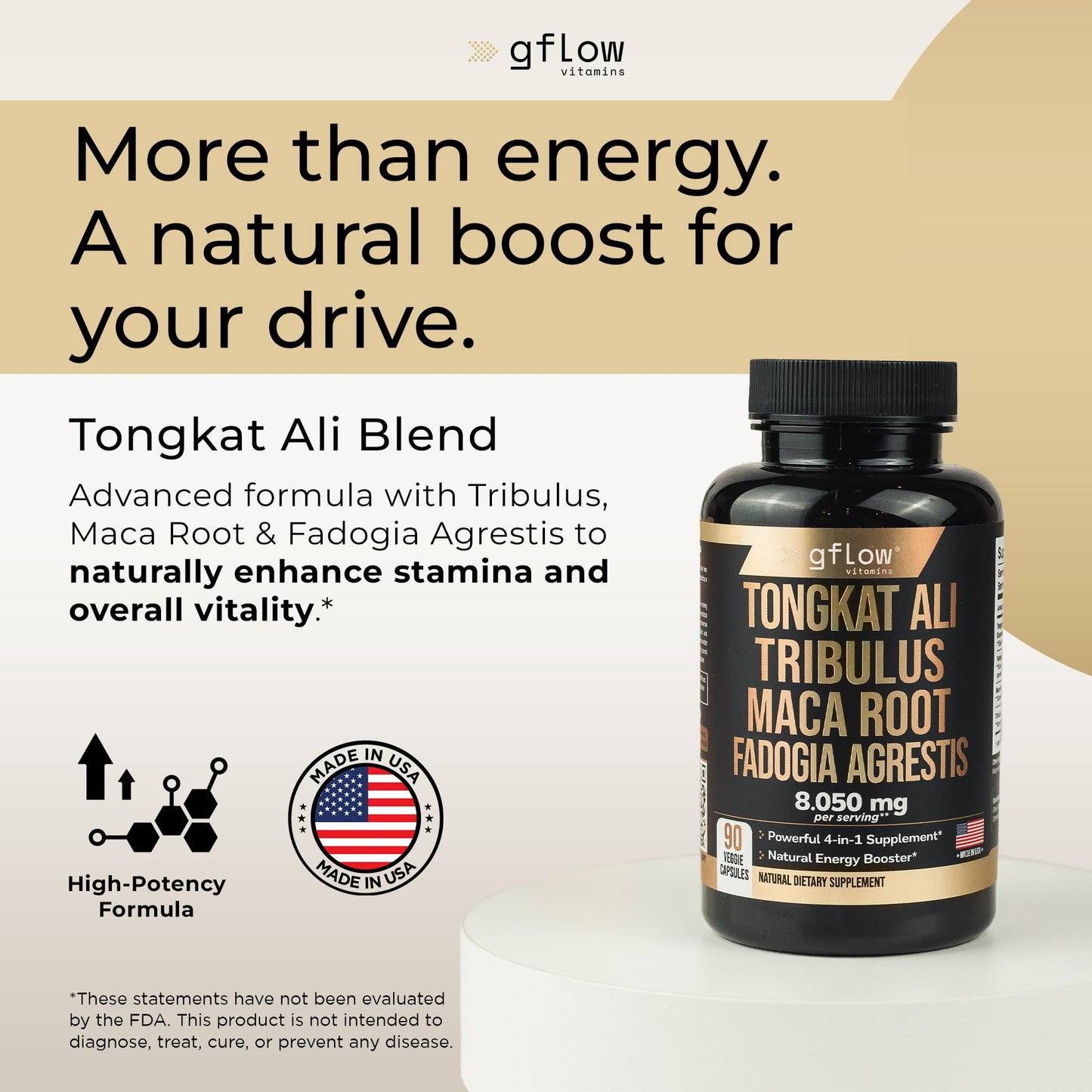 Gflow Vitamins Tongkat Ali Capsule 90 Count