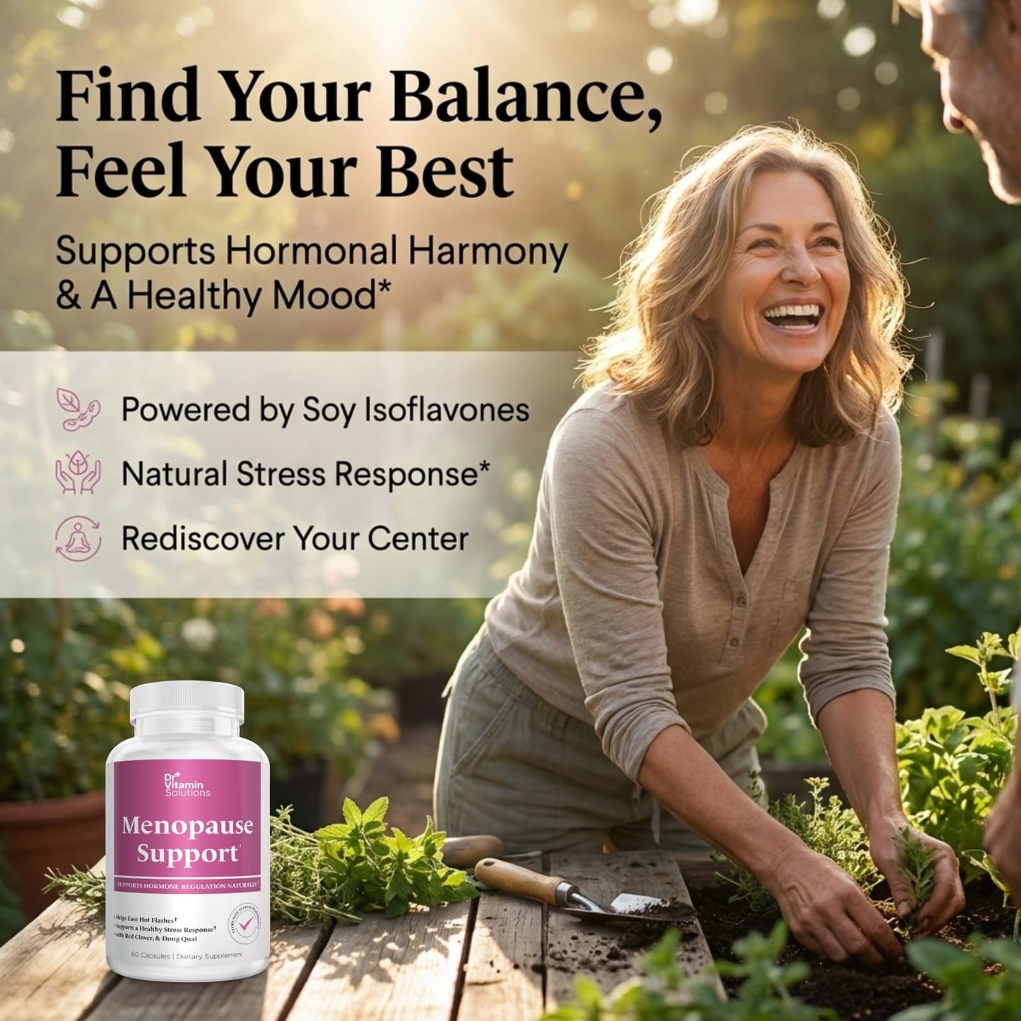 DR VITAMIN SOLUTIONS Menopause & Perimenopause Supplements for Women - Hot Flashes Relief Capsules 60 Count