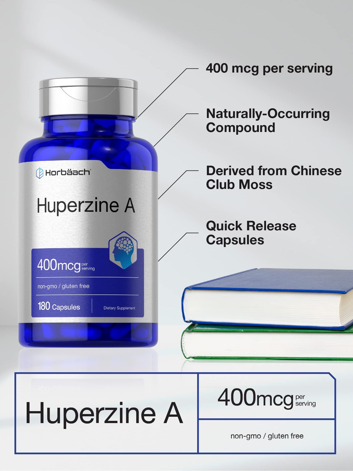 Horbäach Huperzine A 400mcg Capsule, 180 Capsules