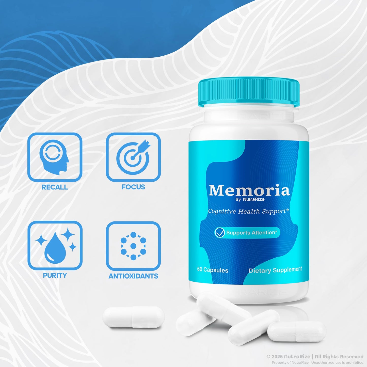 NutraRize Memoria Capsules, 60 Capsules