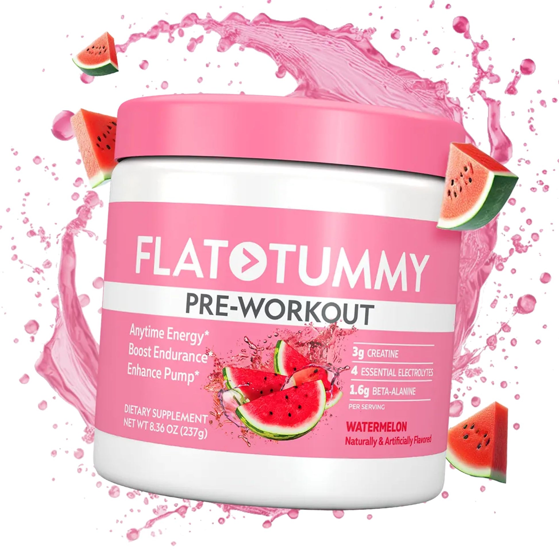 Flat Tummy Pre Workout Powder for Women 8.47 Ounce