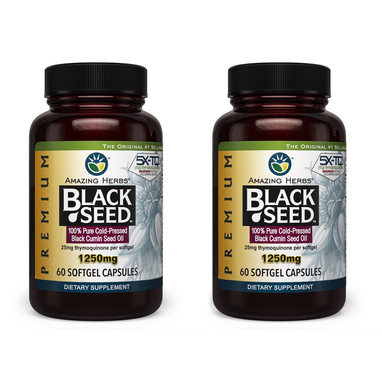 Amazing Herbs Black Cumin Capsules 120