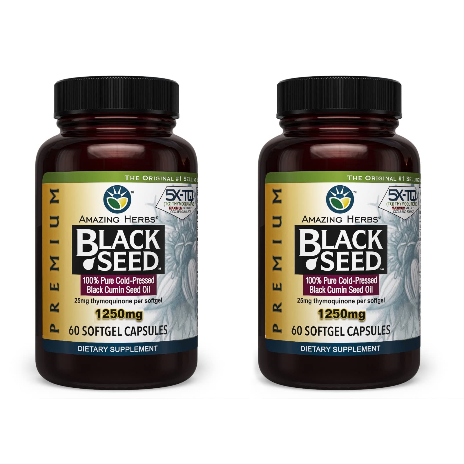 Amazing Herbs Black Cumin Capsules 120