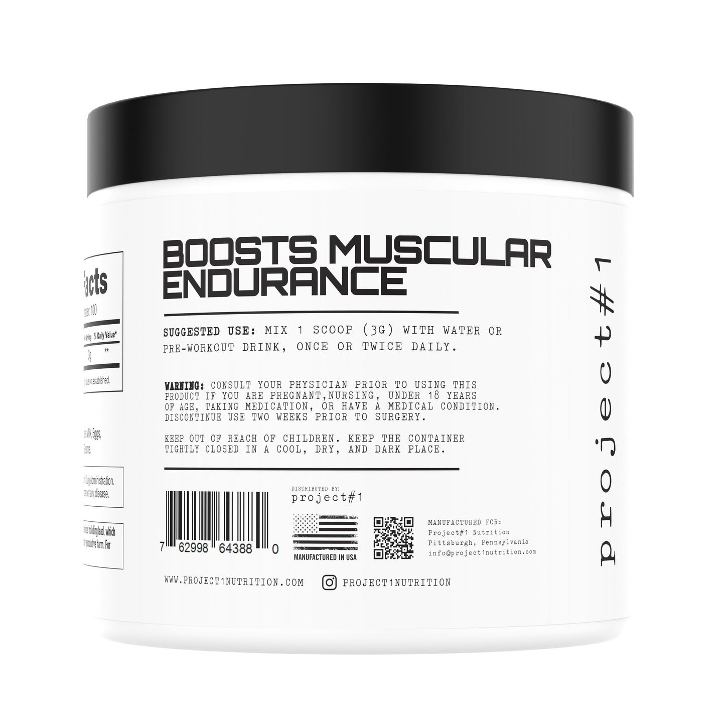 Project #1 Beta-Alanine Powder, Unflavored, 8.82 Ounce
