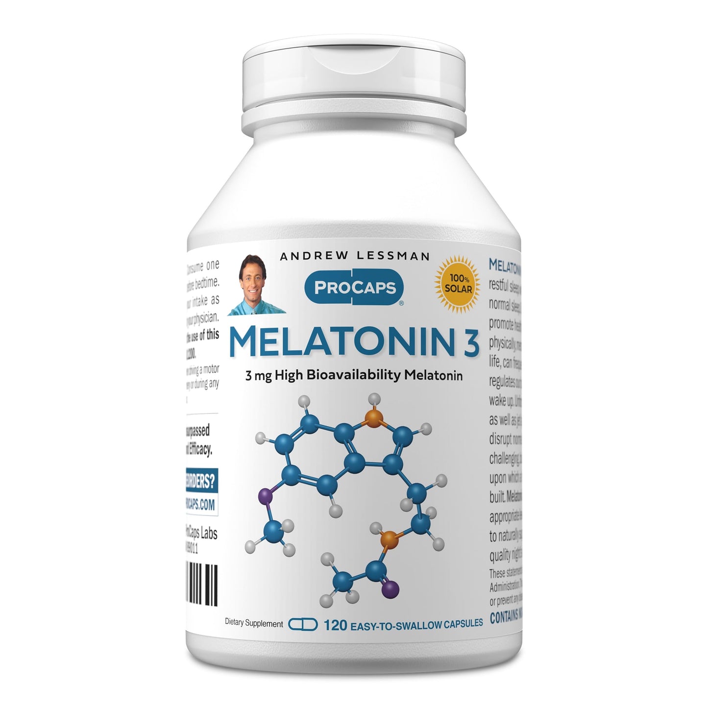 ANDREW LESSMAN Melatonin-3 mg Capsules, 120 Count