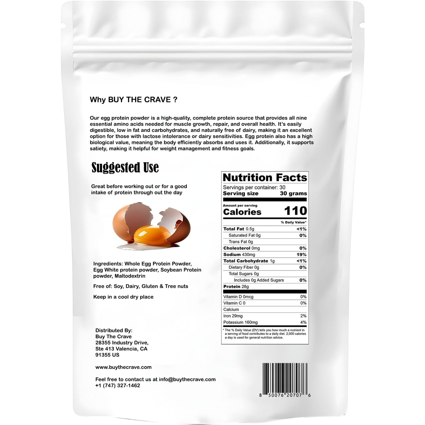 BUY THE CRAVE Egg Protein Powder (32 oz)