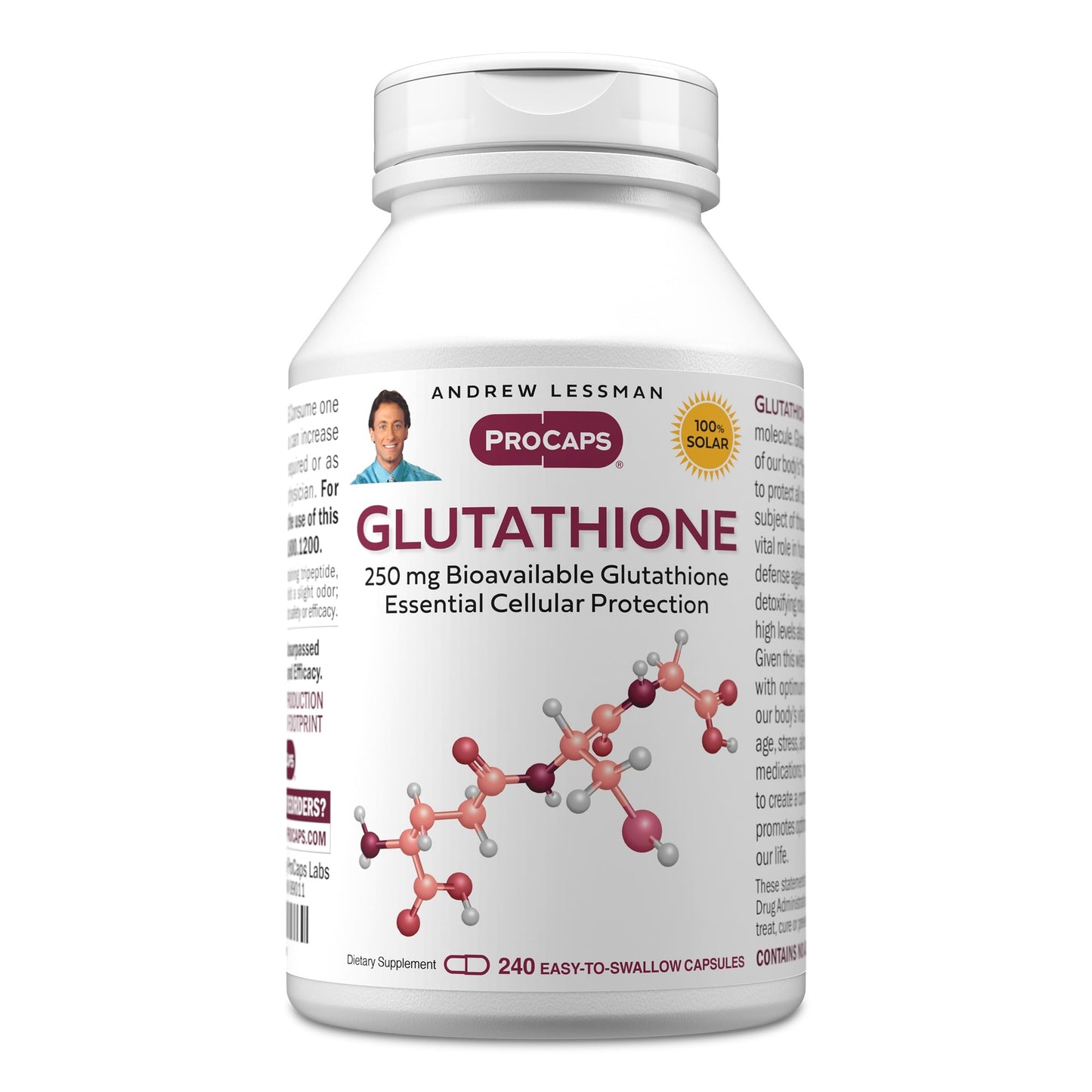 ANDREW LESSMAN Glutathione 250 mg Capsules, 240 Count