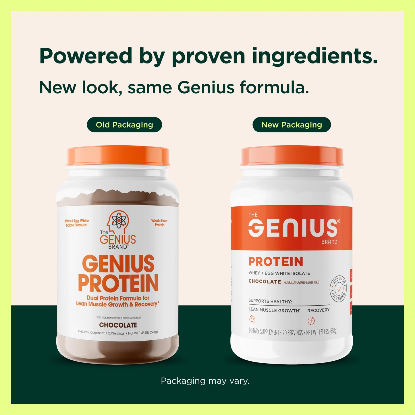 The Genius Brand Genius Protein Powder Whey Isolate & Egg White, Chocolate, 23 Servings