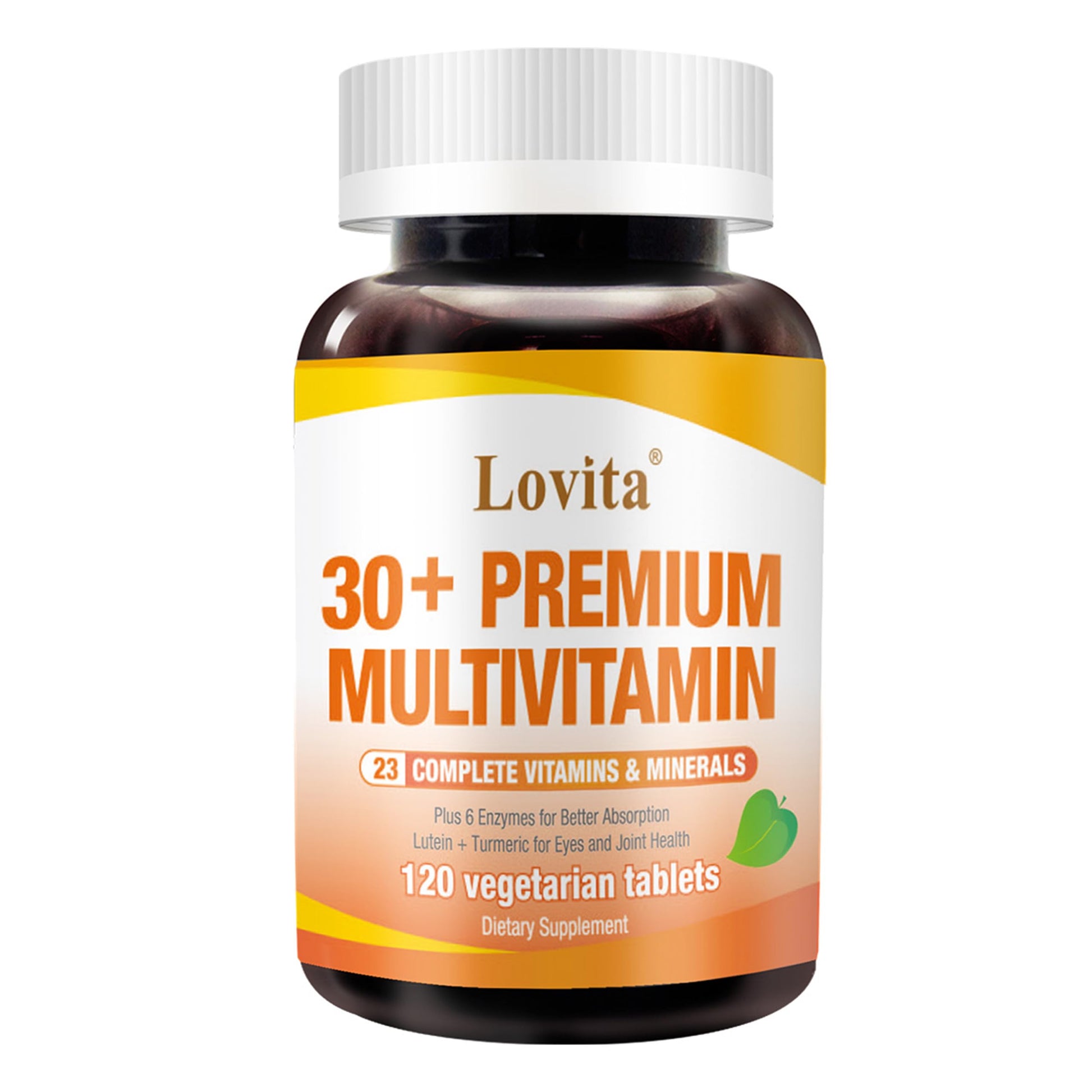 LOVITA Premium Multivitamin for Adults 30+ with Enzymes, Turmeric & Comprehensive Nutrient Support, 120 Tablets