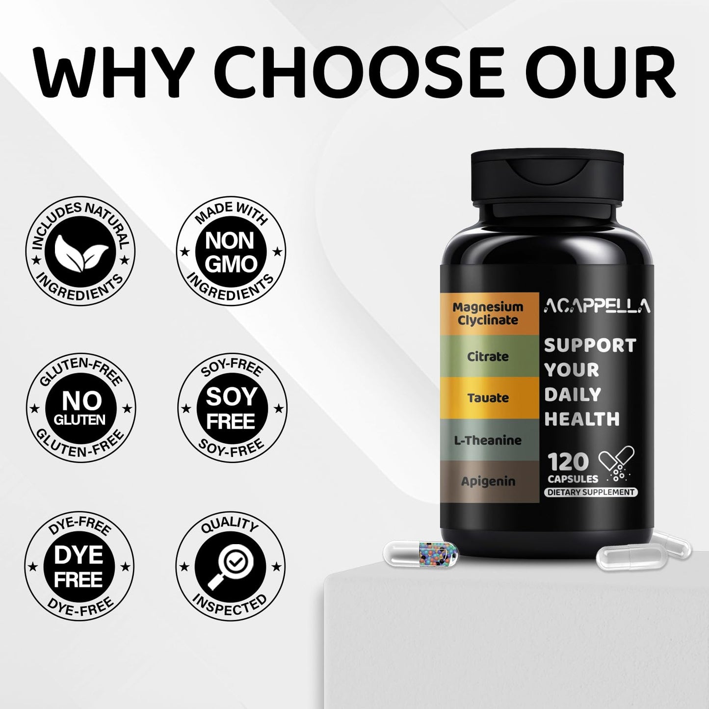 ACAPPELLA Magnesium Complex Capsules, 120 Capsules