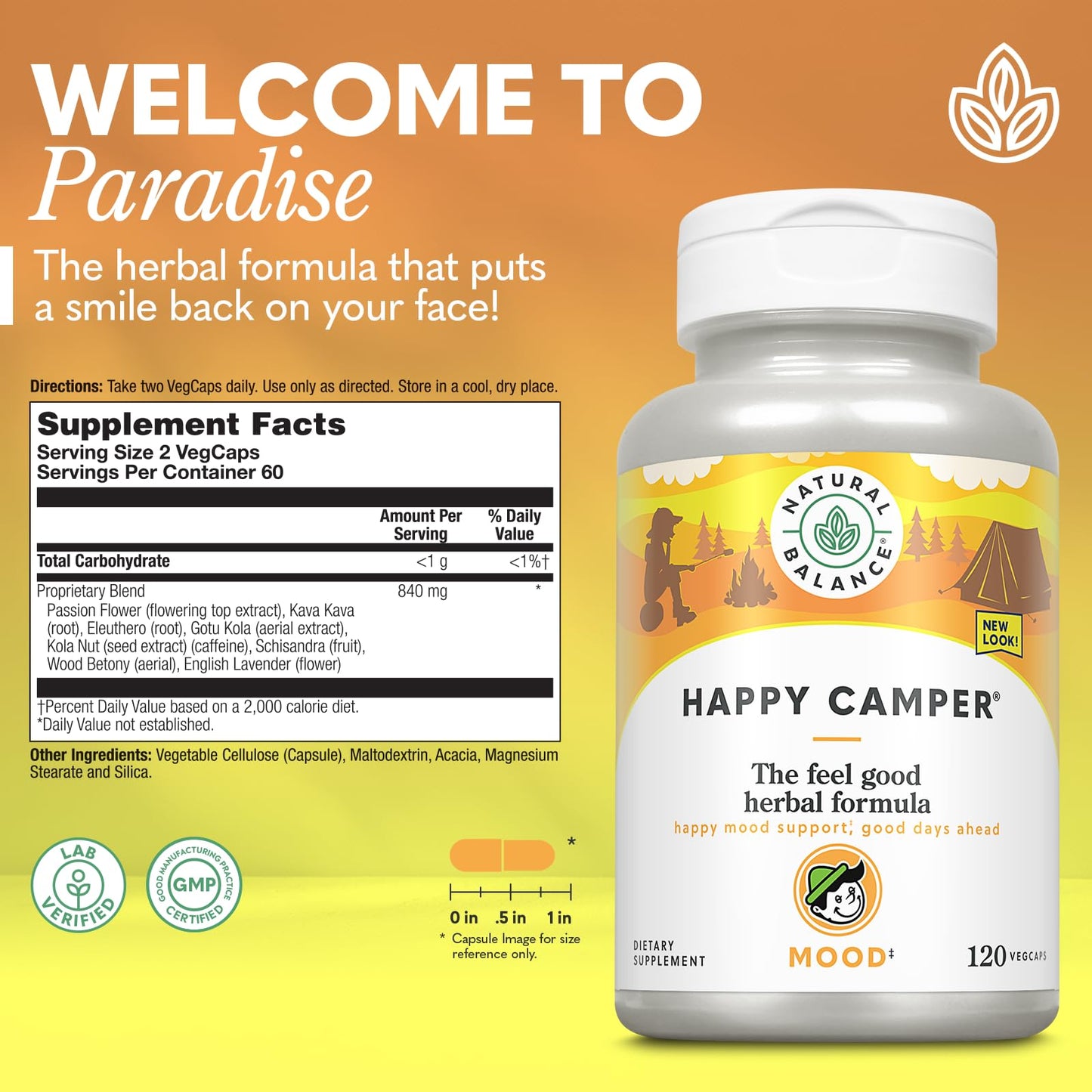 Natural Balance Happy Camper and Colon Clenz Bundle VegCaps 300
