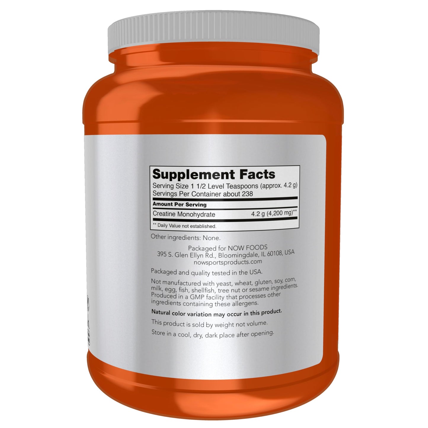 NOW Foods Micronized Creatine Powder, 2 oz