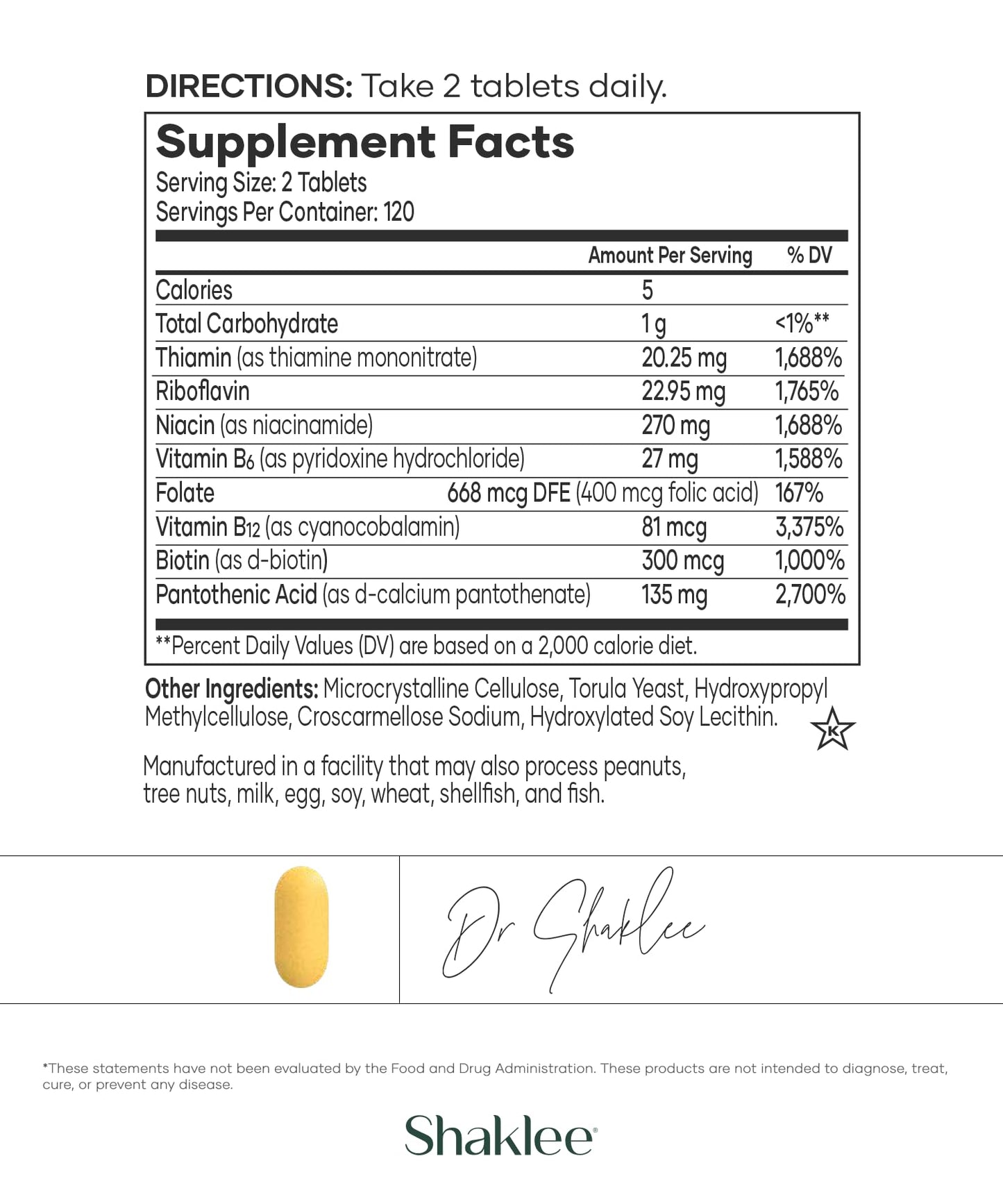Shaklee B-Complex Bioactivated B Vitamins Tablet 1